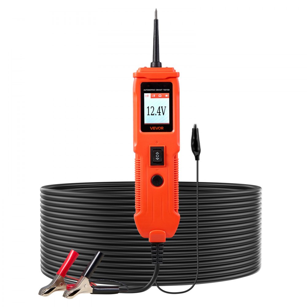 Δοκιμαστής κυκλωμάτων αυτοκινήτου VEVOR, Δοκιμαστής αισθητήρων κυκλωμάτων ισχύος DCV 8 - 35 με έγχρωμη οθόνη TFT και φωτισμό, Δοκιμαστής ισχύος αυτοκινήτου με καλώδιο 13 ft / 4 m, Ηλεκτρικός ανιχνευτής κελύφους ABS Δοκιμαστής κυκλωμάτων αυτοκινήτου VEVOR, Δοκιμαστής αισθητήρων κυκλωμάτων ισχύος DCV 8 - 35 με έγχρωμη οθόνη TFT και φωτισμό, Δοκιμαστής ισχύος αυτοκινήτου με καλώδιο 13 ft / 4 m, Ηλεκτρικός ανιχνευτής κελύφους ABS