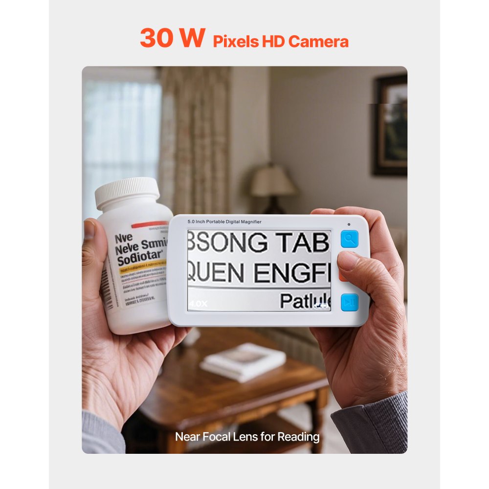 Φορητός Ψηφιακός Μεγεθυντικός Φακός VEVOR, Ηλεκτρονικός Μεγεθυντικός Φακός Βίντεο HD 127 mm για Χαμηλή Έκδοση, Ηλεκτρονικό Βοήθημα Ανάγνωσης με Ζουμ 4X - 32X με Λειτουργία 17 Χρωμάτων, Έξοδο AV, Πτυσσόμενη Λαβή & Φωτεινότητα Οθόνης 5 Επιπέδων Φορητός Ψηφιακός Μεγεθυντικός Φακός VEVOR, Ηλεκτρονικός Μεγεθυντικός Φακός Βίντεο HD 127 mm για Χαμηλή Έκδοση, Ηλεκτρονικό Βοήθημα Ανάγνωσης με Ζουμ 4X - 32X με Λειτουργία 17 Χρωμάτων, Έξοδο AV, Πτυσσόμενη Λαβή & Φωτεινότητα Οθόνης 5 Επιπέδων