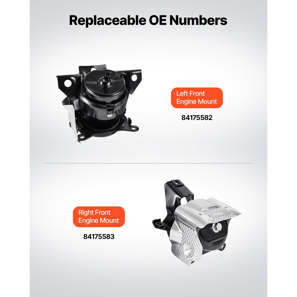 Κιτ αντικατάστασης βάσης κινητήρα VEVOR, σετ 2 τεμαχίων, συμβατό με Chevrolet Silverado 1500 5.3L V8 2014–2018, αντικατάσταση αρχικού αριθμού γνήσιου κωδικού 84175582, 84175583, ασφαλής στήριξη, αριστερές και δεξιές μπροστινές βάσεις Κιτ αντικατάστασης βάσης κινητήρα VEVOR, σετ 2 τεμαχίων, συμβατό με Chevrolet Silverado 1500 5.3L V8 2014–2018, αντικατάσταση αρχικού αριθμού γνήσιου κωδικού 84175582, 84175583, ασφαλής στήριξη, αριστερές και δεξιές μπροστινές βάσεις