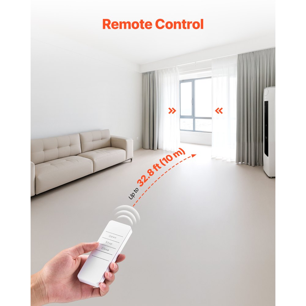 Αυτόματο ανοιχτήρι κουρτινών VEVOR, 2 τεμάχια, εφαρμογή και τηλεχειριστήριο, περιλαμβάνεται hub, ηλεκτρικό έξυπνο ανοιχτήρι κουρτινών συμβατό με Alexa και Google Home, χρονισμένο άνοιγμα και κλείσιμο, για ρωμαϊκές ράβδους, ράγες U/I Αυτόματο ανοιχτήρι κουρτινών VEVOR, 2 τεμάχια, εφαρμογή και τηλεχειριστήριο, περιλαμβάνεται hub, ηλεκτρικό έξυπνο ανοιχτήρι κουρτινών συμβατό με Alexa και Google Home, χρονισμένο άνοιγμα και κλείσιμο, για ρωμαϊκές ράβδους, ράγες U/I