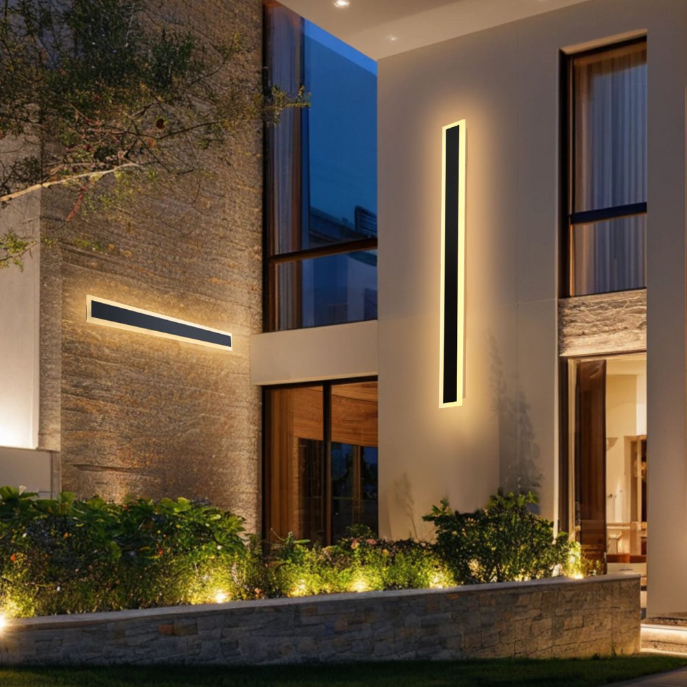 Εξωτερικά φωτιστικά τοίχου VEVOR, 2 τεμάχια, μοντέρνα εξωτερικά φωτιστικά τοίχου με λωρίδα μήκους 1000 mm, θερμό λευκό 3000K, αδιάβροχο, αντισκωριακό, εξωτερικός φωτισμός τοίχου IP65, για σπίτι, βεράντα, γκαράζ Εξωτερικά φωτιστικά τοίχου VEVOR, 2 τεμάχια, μοντέρνα εξωτερικά φωτιστικά τοίχου με λωρίδα μήκους 1000 mm, θερμό λευκό 3000K, αδιάβροχο, αντισκωριακό, εξωτερικός φωτισμός τοίχου IP65, για σπίτι, βεράντα, γκαράζ