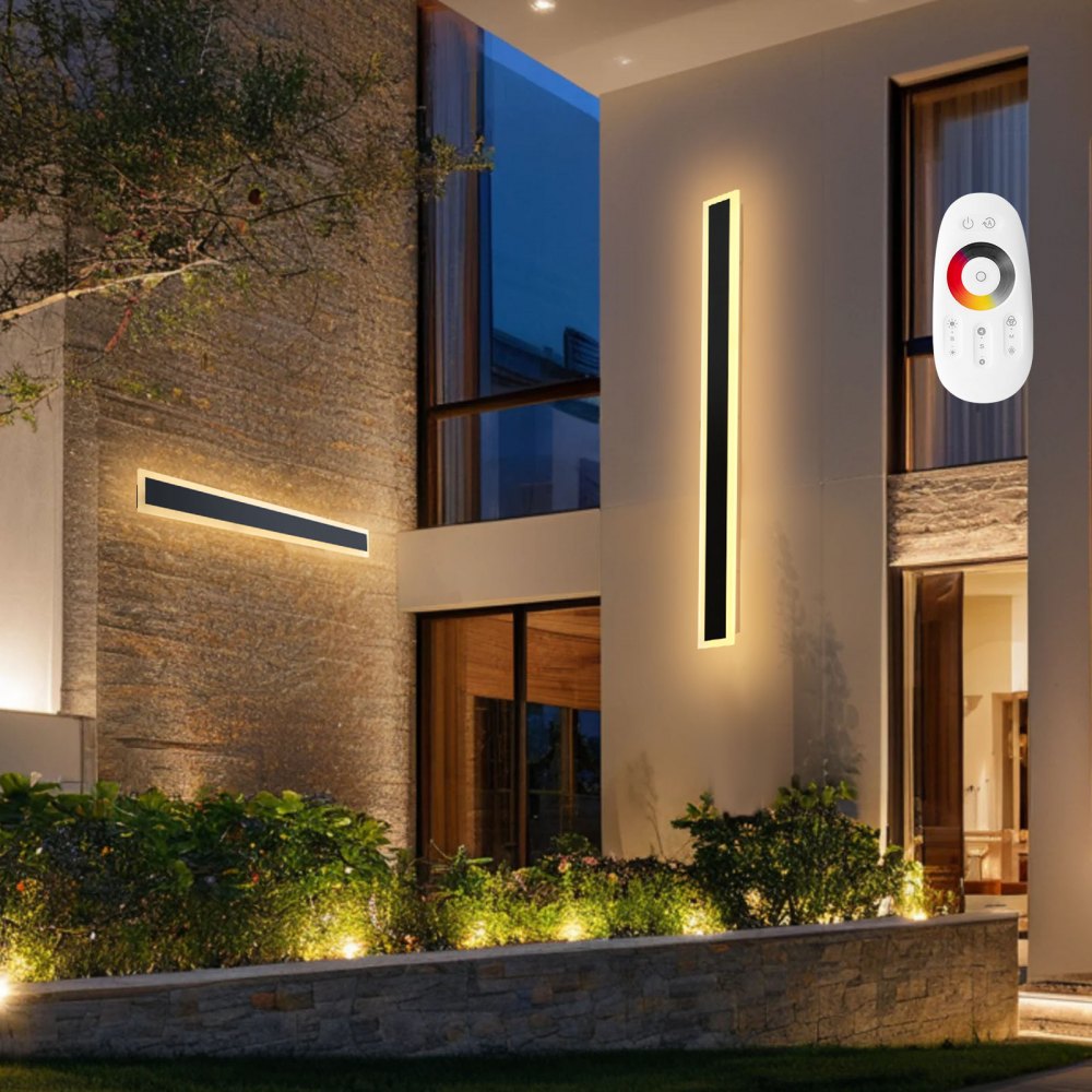 VEVOR Εξωτερικά Φωτιστικά Τοίχου, Πακέτο των 2, Μοντέρνα Εξωτερικά Φωτιστικά Τοίχου με Λωρίδα 1000 mm, 2700K-6000K, IP65 Αδιάβροχο, Αντισκωριακό, Ρυθμιζόμενο Εξωτερικό Φωτιστικό Τοίχου, για Βεράντα Σπιτιού ή Γκαράζ VEVOR Εξωτερικά Φωτιστικά Τοίχου, Πακέτο των 2, Μοντέρνα Εξωτερικά Φωτιστικά Τοίχου με Λωρίδα 1000 mm, 2700K-6000K, IP65 Αδιάβροχο, Αντισκωριακό, Ρυθμιζόμενο Εξωτερικό Φωτιστικό Τοίχου, για Βεράντα Σπιτιού ή Γκαράζ