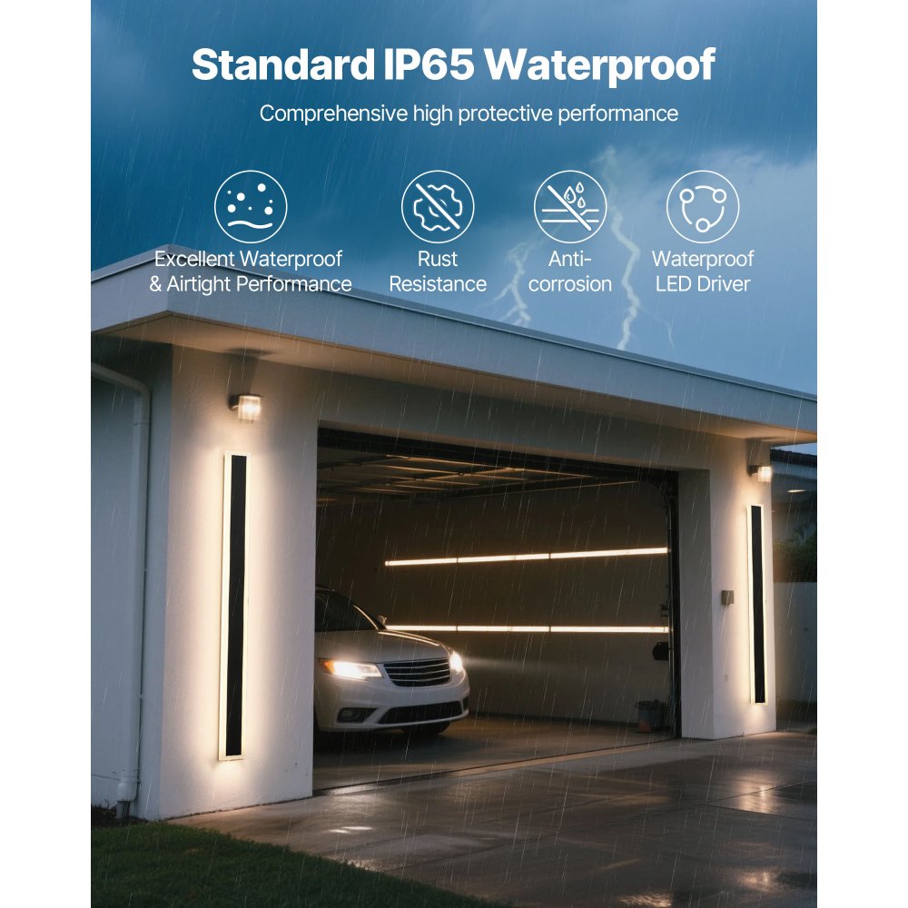 VEVOR Εξωτερικά Φωτιστικά Τοίχου, Πακέτο των 2, Μοντέρνα Εξωτερικά Φωτιστικά Τοίχου με Λωρίδα 1200 mm, 2700K-6000K, IP65 Αδιάβροχο, Αντισκωριακό, Ρυθμιζόμενο Εξωτερικό Φωτιστικό Τοίχου, για Βεράντα Σπιτιού ή Γκαράζ VEVOR Εξωτερικά Φωτιστικά Τοίχου, Πακέτο των 2, Μοντέρνα Εξωτερικά Φωτιστικά Τοίχου με Λωρίδα 1200 mm, 2700K-6000K, IP65 Αδιάβροχο, Αντισκωριακό, Ρυθμιζόμενο Εξωτερικό Φωτιστικό Τοίχου, για Βεράντα Σπιτιού ή Γκαράζ