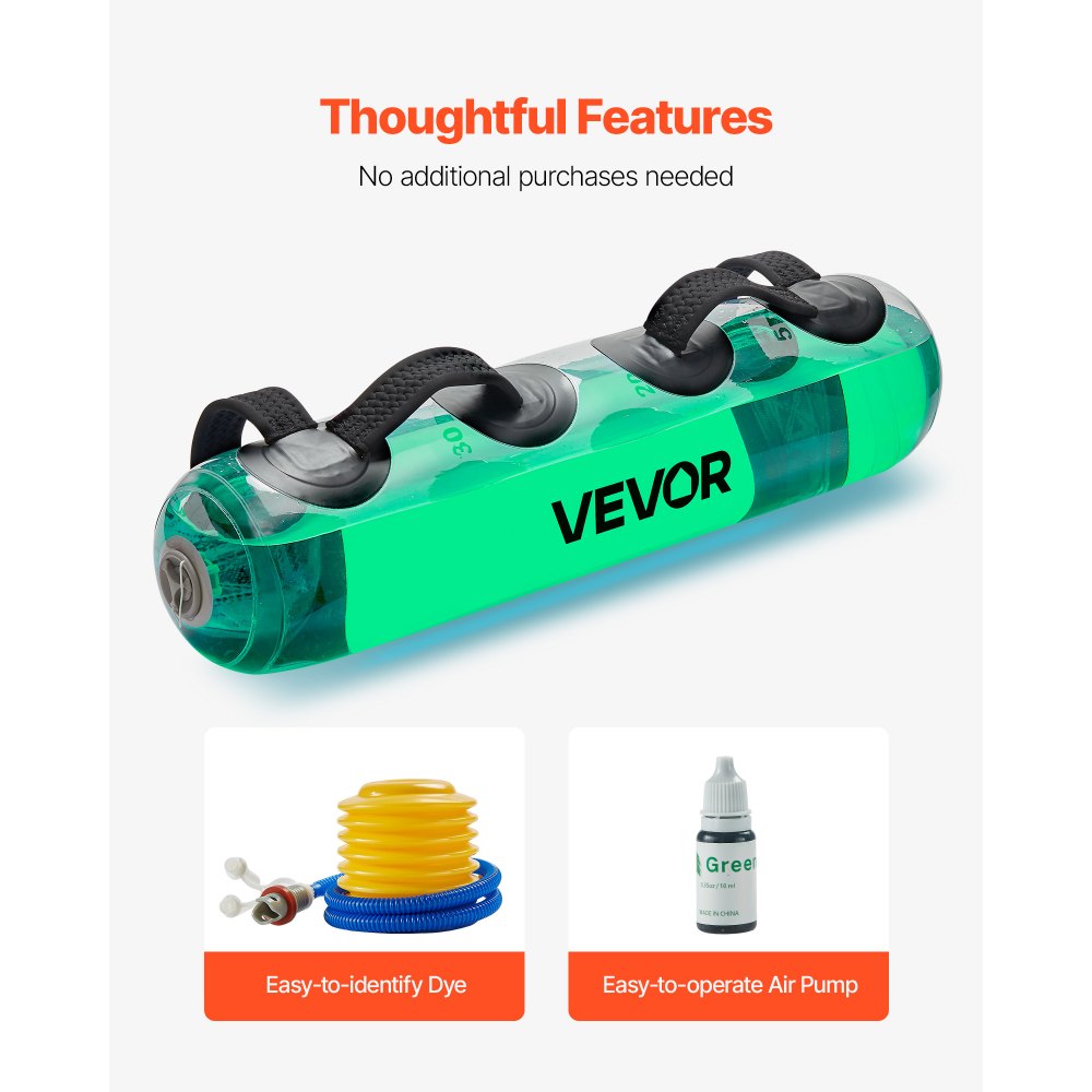 Βάρη νερού VEVOR Aqua Bag, Μεγάλες τσάντες νερού για προπόνηση, Ρυθμιζόμενος φορητός εξοπλισμός σταθερότητας και γυμναστικής ολόκληρου σώματος 22,68 kg, για προπόνηση ενδυνάμωσης κορμού και ισορροπίας, άσκηση στο σπίτι Βάρη νερού VEVOR Aqua Bag, Μεγάλες τσάντες νερού για προπόνηση, Ρυθμιζόμενος φορητός εξοπλισμός σταθερότητας και γυμναστικής ολόκληρου σώματος 22,68 kg, για προπόνηση ενδυνάμωσης κορμού και ισορροπίας, άσκηση στο σπίτι