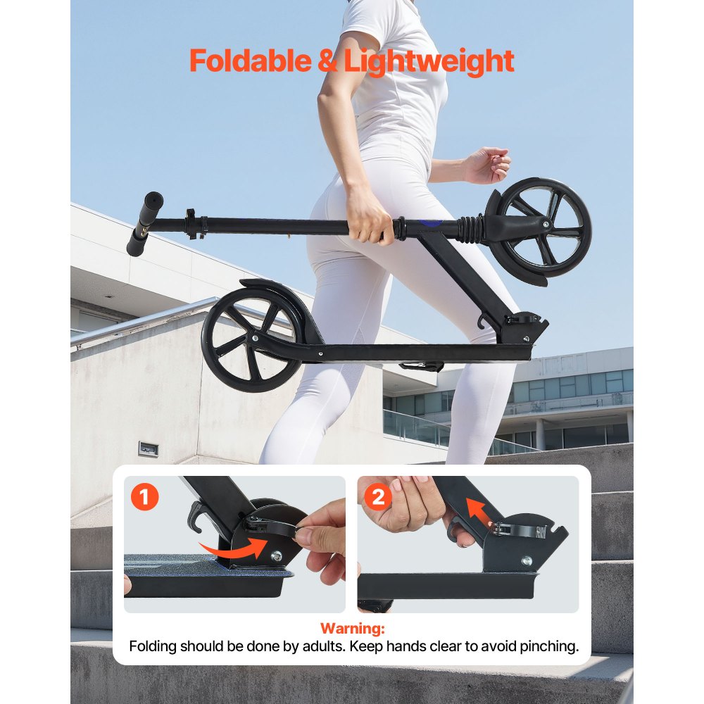 Πατίνι VEVOR για παιδιά 8+ ετών, εφήβους και ενήλικες, δίτροχο πατίνι για νήπια με ρυθμιζόμενο ύψος τιμονιού, φαρδύ αντιολισθητικό δάπεδο, πτυσσόμενο ελαφρύ για αγόρια και κορίτσια έως 99,8 κιλά, μαύρο + μωβ Πατίνι VEVOR για παιδιά 8+ ετών, εφήβους και ενήλικες, δίτροχο πατίνι για νήπια με ρυθμιζόμενο ύψος τιμονιού, φαρδύ αντιολισθητικό δάπεδο, πτυσσόμενο ελαφρύ για αγόρια και κορίτσια έως 99,8 κιλά, μαύρο + μωβ