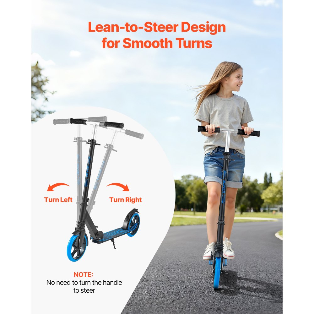 Πατίνι VEVOR για παιδιά 8+ ετών, εφήβους και ενήλικες, δίτροχο πατίνι για νήπια με ρυθμιζόμενο ύψος τιμονιού, φαρδύ αντιολισθητικό δάπεδο, πτυσσόμενο ελαφρύ πλαίσιο για αγόρια και κορίτσια έως 99,8 kg, μπλε Πατίνι VEVOR για παιδιά 8+ ετών, εφήβους και ενήλικες, δίτροχο πατίνι για νήπια με ρυθμιζόμενο ύψος τιμονιού, φαρδύ αντιολισθητικό δάπεδο, πτυσσόμενο ελαφρύ πλαίσιο για αγόρια και κορίτσια έως 99,8 kg, μπλε