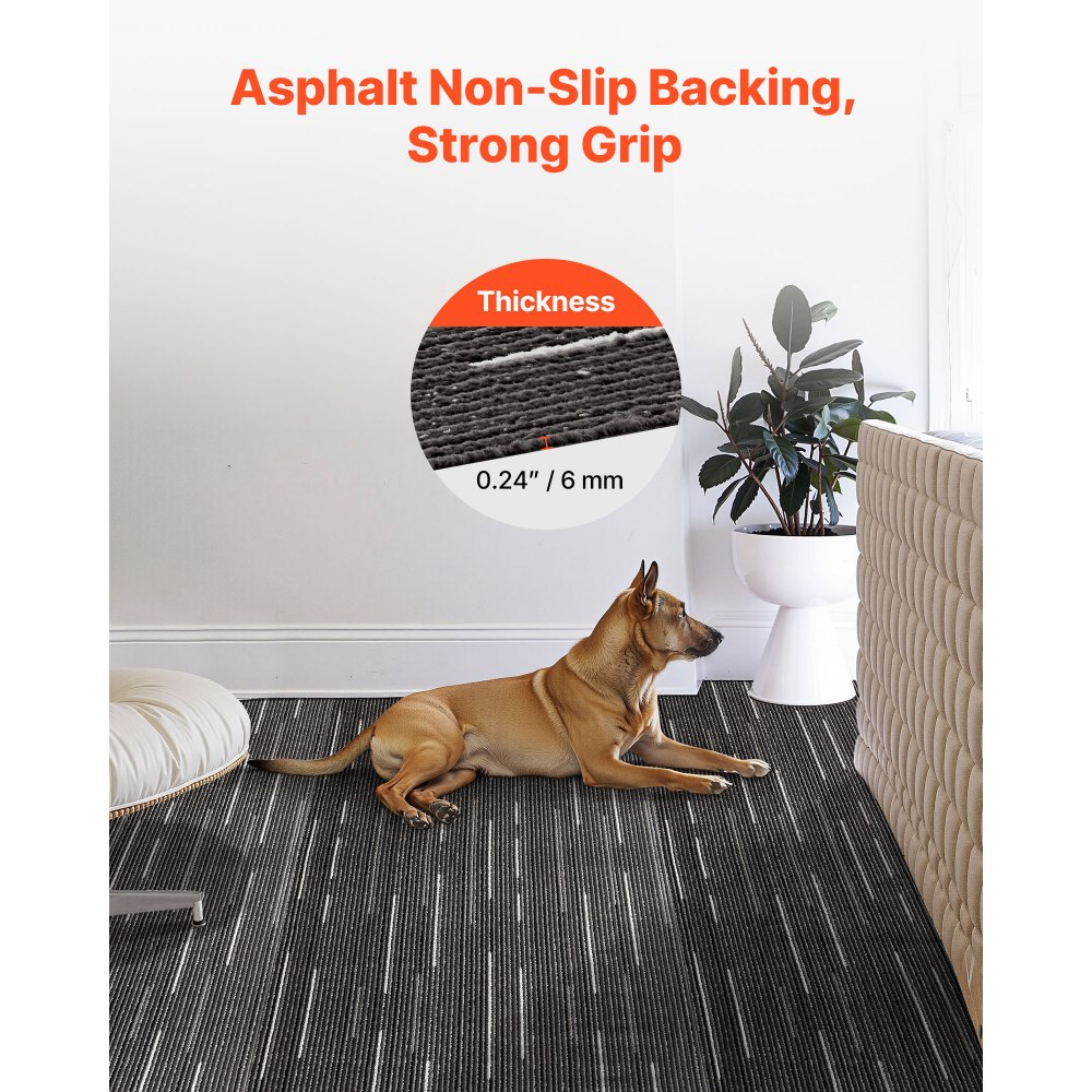 Πλακάκια χαλιού VEVOR Επαναχρησιμοποιούμενα 610x610 mm, 24 τεμάχια αρθρωτό τετράγωνο χαλί, Εμπορικό δάπεδο με μαλακή επένδυση για κάλυψη χωρίς ραφές 8,9㎡, Εύκολη αντικατάσταση DIY για σαλόνι, υπνοδωμάτιο, γραφείο, εσωτερικό, γκρι Πλακάκια χαλιού VEVOR Επαναχρησιμοποιούμενα 610x610 mm, 24 τεμάχια αρθρωτό τετράγωνο χαλί, Εμπορικό δάπεδο με μαλακή επένδυση για κάλυψη χωρίς ραφές 8,9㎡, Εύκολη αντικατάσταση DIY για σαλόνι, υπνοδωμάτιο, γραφείο, εσωτερικό, γκρι