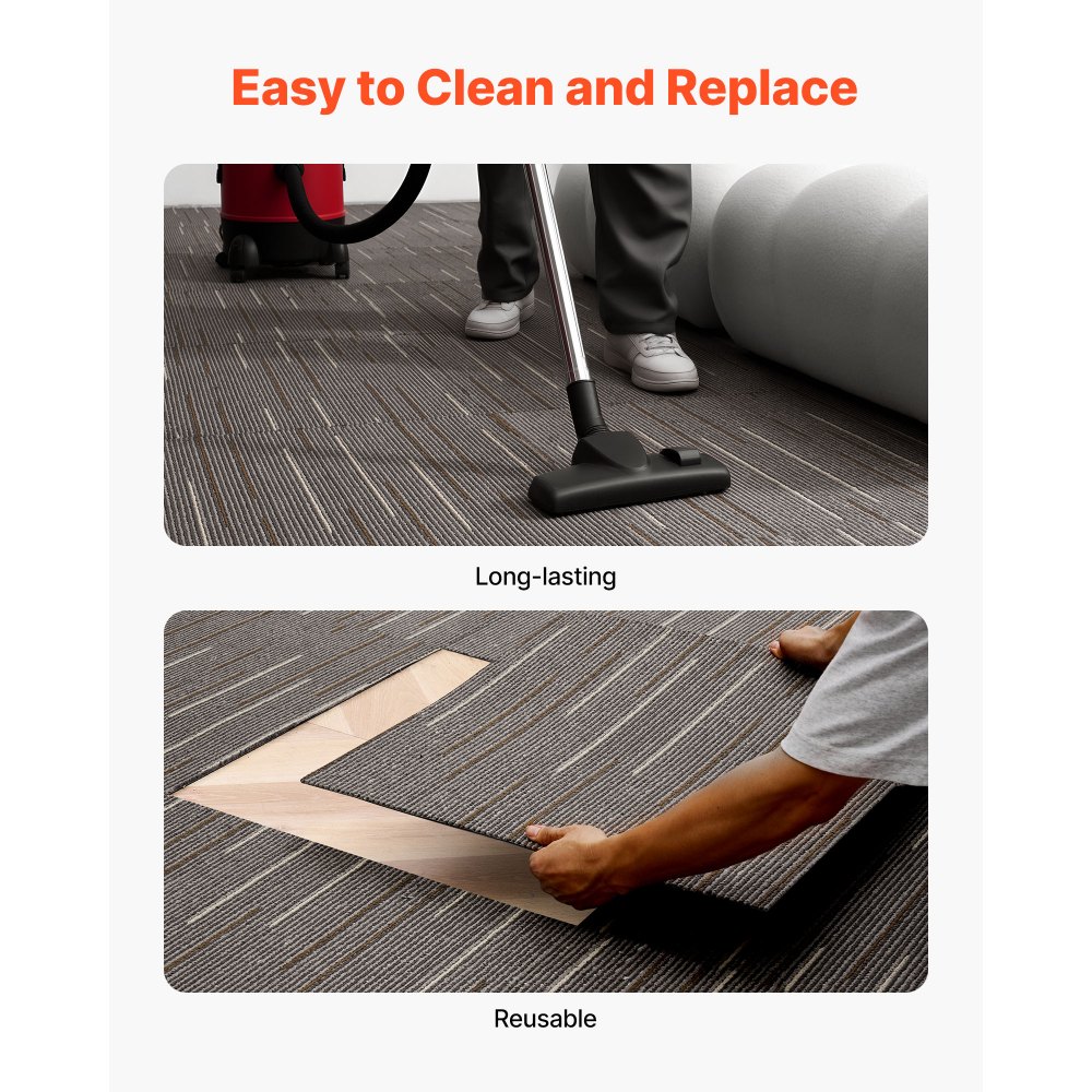 Πλακάκια χαλιού VEVOR Επαναχρησιμοποιούμενα 610x610 mm, 24 τεμάχια αρθρωτό τετράγωνο χαλί, Εμπορικό δάπεδο με μαλακή επένδυση για κάλυψη χωρίς ραφές 8,9㎡, Εύκολη αντικατάσταση DIY για σαλόνι, υπνοδωμάτιο, γραφείο, εσωτερικό, σκούρο καφέ Πλακάκια χαλιού VEVOR Επαναχρησιμοποιούμενα 610x610 mm, 24 τεμάχια αρθρωτό τετράγωνο χαλί, Εμπορικό δάπεδο με μαλακή επένδυση για κάλυψη χωρίς ραφές 8,9㎡, Εύκολη αντικατάσταση DIY για σαλόνι, υπνοδωμάτιο, γραφείο, εσωτερικό, σκούρο καφέ