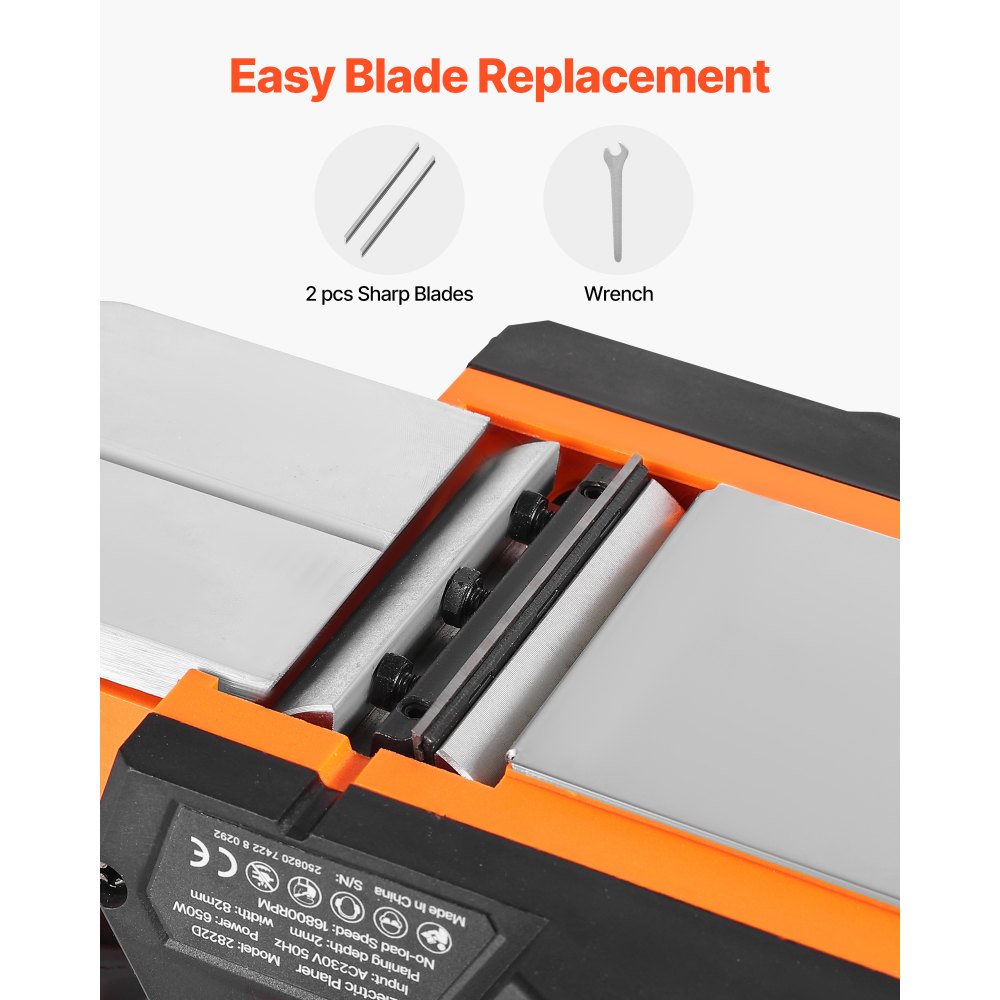 Ηλεκτρική πλάνη χειρός VEVOR, πλάτος κοπής 82 mm, 650W 16800 RPM ηλεκτρική πλάνη χειρός με καλώδιο για ξύλο, με ρυθμιζόμενο βάθος κοπής, 2 λεπίδες, για ξυλουργική, λοξοτομή ξύλου, DIY εργαλείο ξυλουργικής με λείο φινίρισμα Ηλεκτρική πλάνη χειρός VEVOR, πλάτος κοπής 82 mm, 650W 16800 RPM ηλεκτρική πλάνη χειρός με καλώδιο για ξύλο, με ρυθμιζόμενο βάθος κοπής, 2 λεπίδες, για ξυλουργική, λοξοτομή ξύλου, DIY εργαλείο ξυλουργικής με λείο φινίρισμα