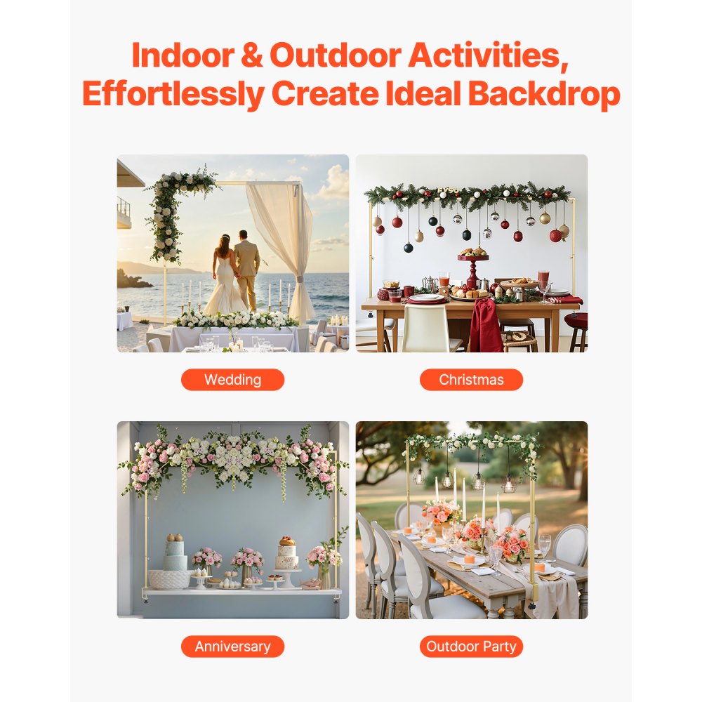 Βάση τραπεζιού VEVOR με σφιγκτήρες, ύψος 13"-42" και ρυθμιζόμενο μήκος 28"-98", μεταλλική αψίδα τραπεζιού με ρατάν, επιτραπέζια αψίδα σε σχήμα μπαλονιού για χριστουγεννιάτικες διακοσμήσεις γάμου, γενεθλίων, χρυσό Βάση τραπεζιού VEVOR με σφιγκτήρες, ύψος 13"-42" και ρυθμιζόμενο μήκος 28"-98", μεταλλική αψίδα τραπεζιού με ρατάν, επιτραπέζια αψίδα σε σχήμα μπαλονιού για χριστουγεννιάτικες διακοσμήσεις γάμου, γενεθλίων, χρυσό