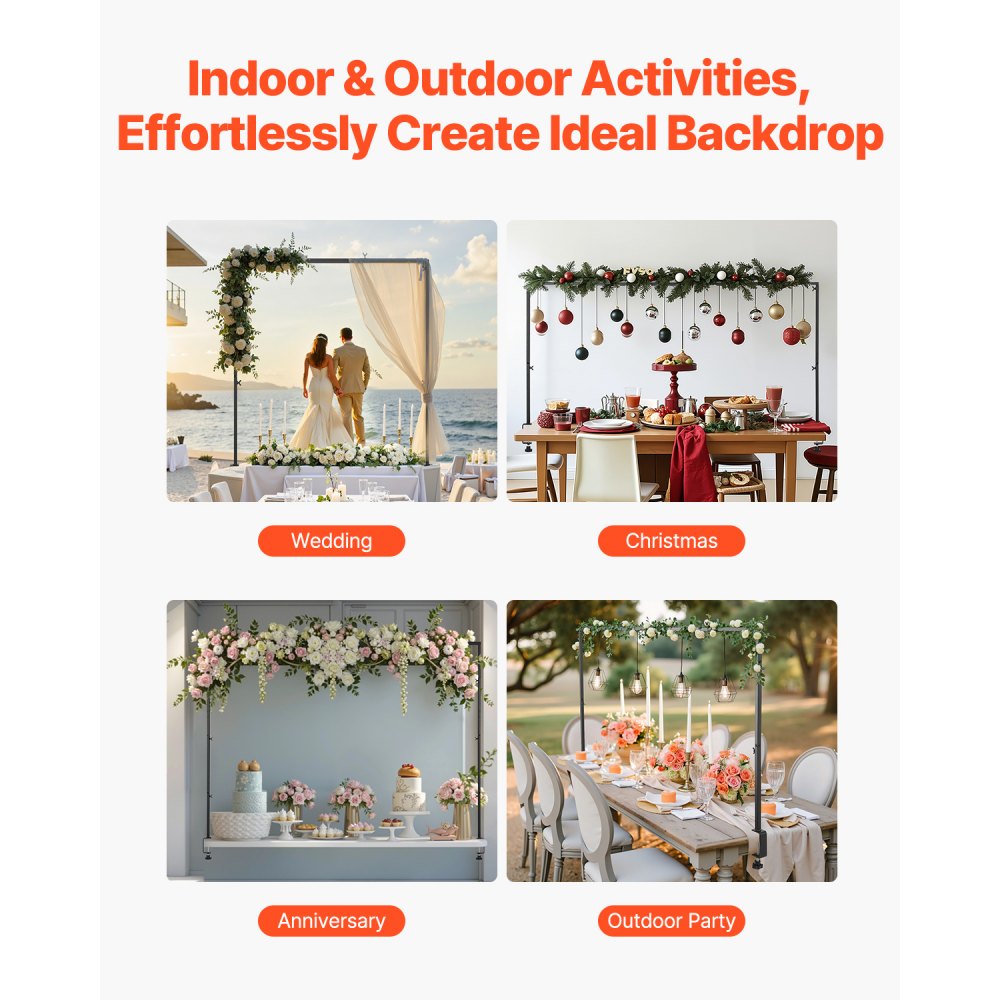 Βάση στήριξης ράβδων VEVOR με σφιγκτήρες, ύψος 13"-42" και ρυθμιζόμενο μήκος 28"-98", 2 τεμάχια βάσης αψίδας τραπεζιού, επιτραπέζια αψίδα με μπαλόνι για χριστουγεννιάτικες διακοσμήσεις γάμου, πάρτι γενεθλίων, μαύρο Βάση στήριξης ράβδων VEVOR με σφιγκτήρες, ύψος 13"-42" και ρυθμιζόμενο μήκος 28"-98", 2 τεμάχια βάσης αψίδας τραπεζιού, επιτραπέζια αψίδα με μπαλόνι για χριστουγεννιάτικες διακοσμήσεις γάμου, πάρτι γενεθλίων, μαύρο