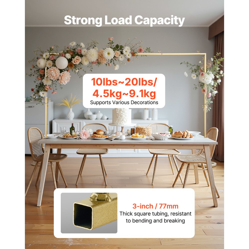 Βάση στήριξης VEVOR με σφιγκτήρες, ύψος 13"-42" και ρυθμιζόμενο μήκος 28"-98", 2 τεμάχια βάσης αψίδας τραπεζιού, επιτραπέζια αψίδα με μπαλόνι για χριστουγεννιάτικες διακοσμήσεις γάμου, πάρτι γενεθλίων, χρυσό Βάση στήριξης VEVOR με σφιγκτήρες, ύψος 13"-42" και ρυθμιζόμενο μήκος 28"-98", 2 τεμάχια βάσης αψίδας τραπεζιού, επιτραπέζια αψίδα με μπαλόνι για χριστουγεννιάτικες διακοσμήσεις γάμου, πάρτι γενεθλίων, χρυσό