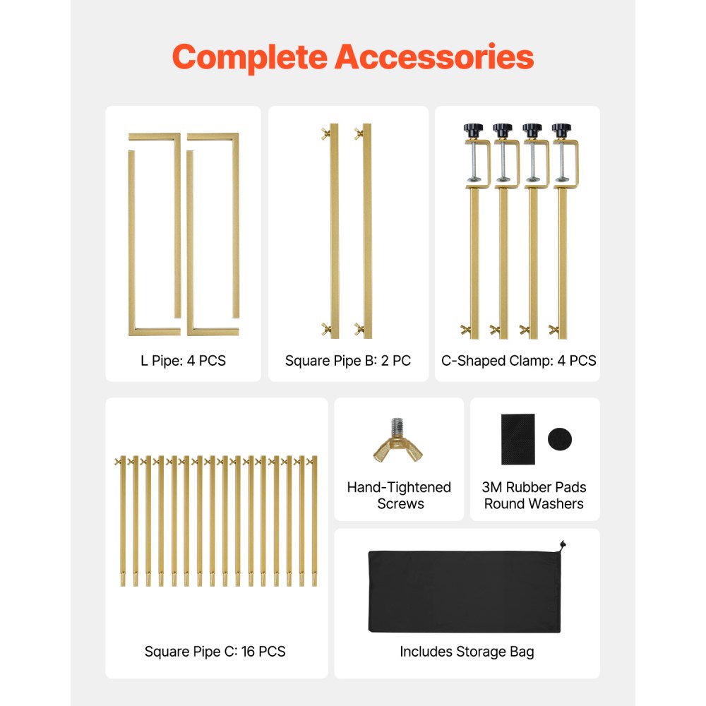 Βάση στήριξης VEVOR με σφιγκτήρες, ύψος 13"-42" και ρυθμιζόμενο μήκος 28"-98", 2 τεμάχια βάσης αψίδας τραπεζιού, επιτραπέζια αψίδα με μπαλόνι για χριστουγεννιάτικες διακοσμήσεις γάμου, πάρτι γενεθλίων, χρυσό Βάση στήριξης VEVOR με σφιγκτήρες, ύψος 13"-42" και ρυθμιζόμενο μήκος 28"-98", 2 τεμάχια βάσης αψίδας τραπεζιού, επιτραπέζια αψίδα με μπαλόνι για χριστουγεννιάτικες διακοσμήσεις γάμου, πάρτι γενεθλίων, χρυσό