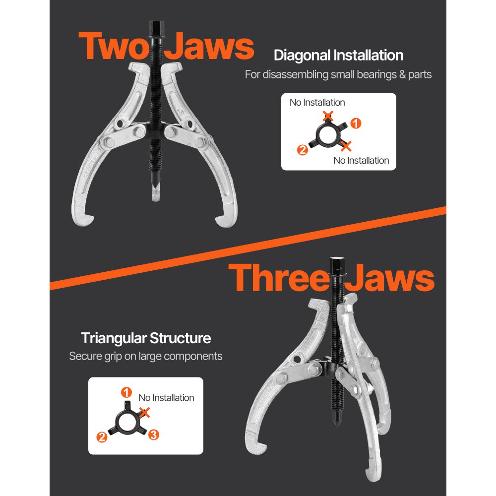Σετ εξολκέων γραναζιών VEVOR, εξολκέας ρουλεμάν 3 σιαγόνων 76,2 mm/101,6 mm/152,4 mm/203,2 mm με αναστρέψιμες σιαγόνες, εξολκέας τροχαλίας 2 σιαγόνων/3 σιαγόνων, κιτ εργαλείων εξολκέα ρουλεμάν 4 τεμαχίων για αφαίρεση σφονδύλου ρουλεμάν γραναζιού τροχαλίας Σετ εξολκέων γραναζιών VEVOR, εξολκέας ρουλεμάν 3 σιαγόνων 76,2 mm/101,6 mm/152,4 mm/203,2 mm με αναστρέψιμες σιαγόνες, εξολκέας τροχαλίας 2 σιαγόνων/3 σιαγόνων, κιτ εργαλείων εξολκέα ρουλεμάν 4 τεμαχίων για αφαίρεση σφονδύλου ρουλεμάν γραναζιού τροχαλίας