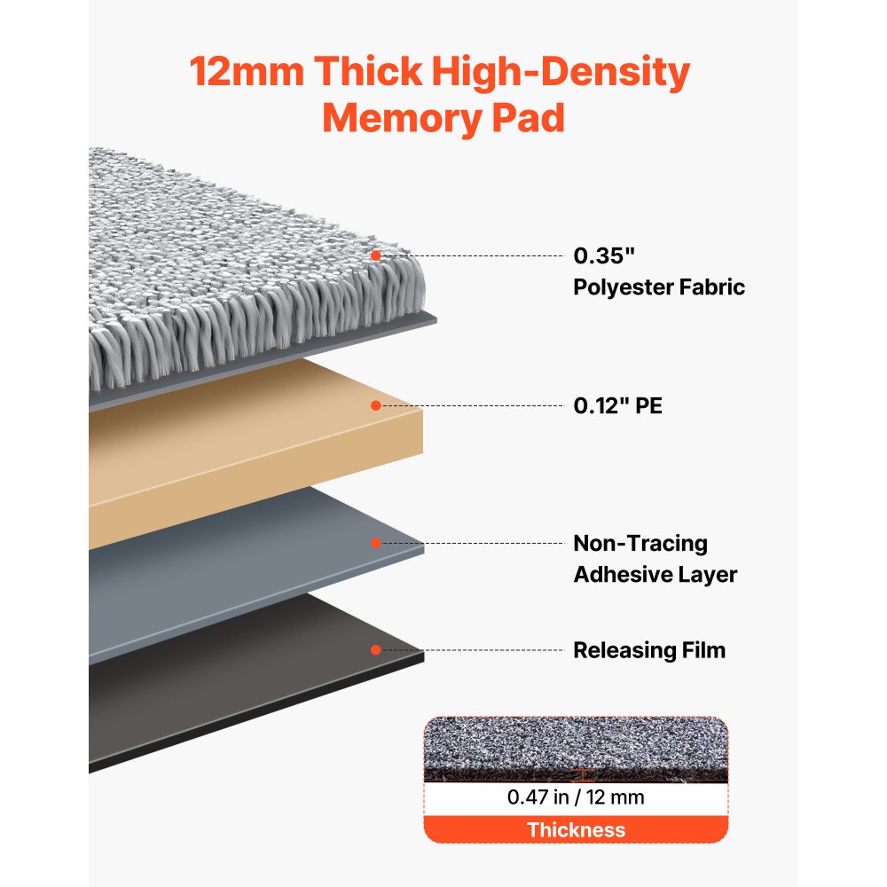 Πλακάκια χαλιού VEVOR 457x457 mm, Τετράγωνο χαλί 10 τετράγωνων τετράγωνων χαλιών, αυτοκόλλητο εμπορικό δάπεδο με μαλακή επένδυση για κάλυψη χωρίς ραφές 2.1㎡, εύκολη αντικατάσταση DIY για σαλόνι-γραφείο, γκρι Πλακάκια χαλιού VEVOR 457x457 mm, Τετράγωνο χαλί 10 τετράγωνων τετράγωνων χαλιών, αυτοκόλλητο εμπορικό δάπεδο με μαλακή επένδυση για κάλυψη χωρίς ραφές 2.1㎡, εύκολη αντικατάσταση DIY για σαλόνι-γραφείο, γκρι