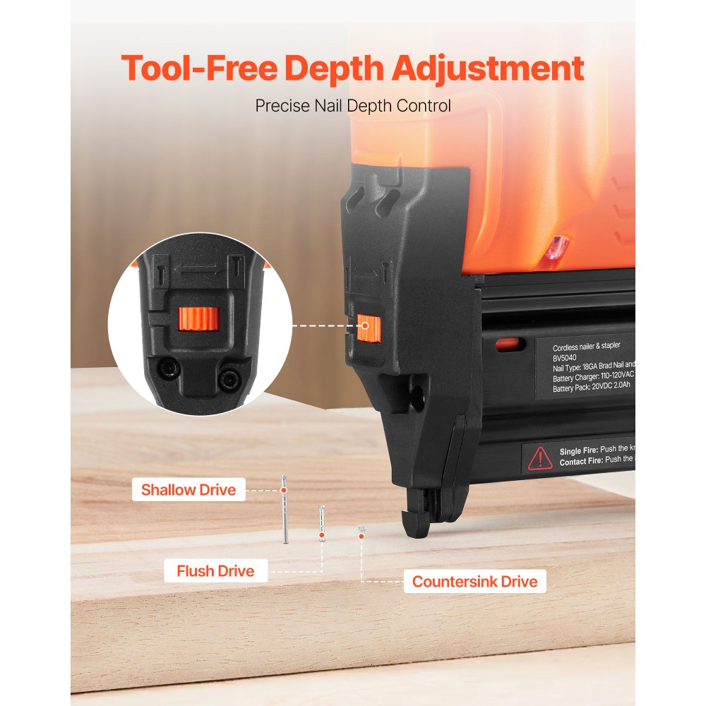 Ασύρματο καρφωτικό VEVOR 2 σε 1, 18 Gauge, πιστόλι καρφώματος και συρραπτικό με μπαταρία 20V, με 500 καρφιά, 500 συνδετήρες, μπαταρία ιόντων λιθίου 2,0 Ah και φορτιστή, για βελτίωση σπιτιού, ξυλουργική Ασύρματο καρφωτικό VEVOR 2 σε 1, 18 Gauge, πιστόλι καρφώματος και συρραπτικό με μπαταρία 20V, με 500 καρφιά, 500 συνδετήρες, μπαταρία ιόντων λιθίου 2,0 Ah και φορτιστή, για βελτίωση σπιτιού, ξυλουργική