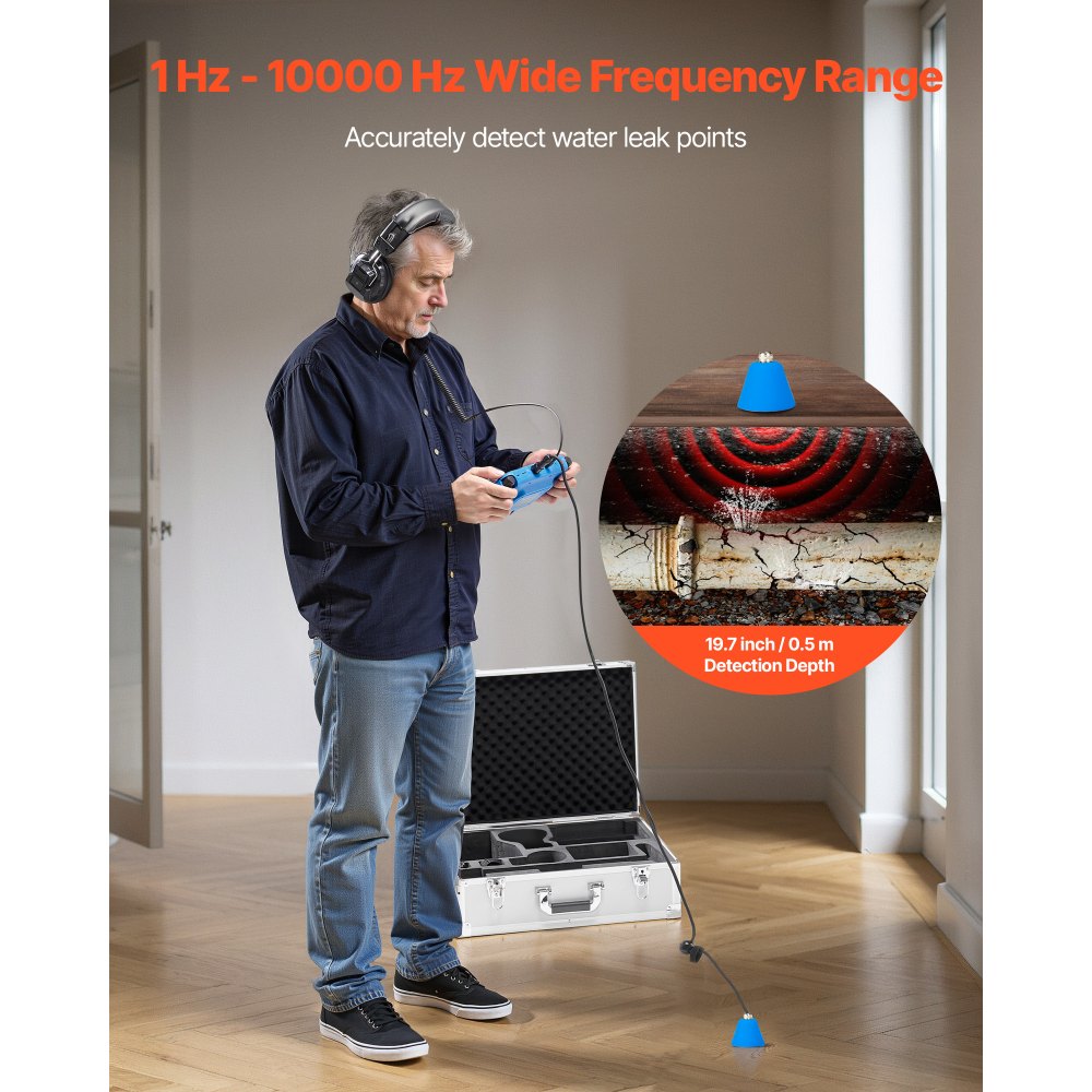 Ανιχνευτής διαρροών νερού VEVOR για εσωτερικούς χώρους, 1Hz-10000Hz, οθόνη αφής LCD, ανιχνευτής διαρροών νερού υδραυλικών εγκαταστάσεων με οριζόντιους και κάθετους αισθητήρες, ακουστικά, κάρτα SD 8GB και θήκη μεταφοράς για οικιακή χρήση Ανιχνευτής διαρροών νερού VEVOR για εσωτερικούς χώρους, 1Hz-10000Hz, οθόνη αφής LCD, ανιχνευτής διαρροών νερού υδραυλικών εγκαταστάσεων με οριζόντιους και κάθετους αισθητήρες, ακουστικά, κάρτα SD 8GB και θήκη μεταφοράς για οικιακή χρήση