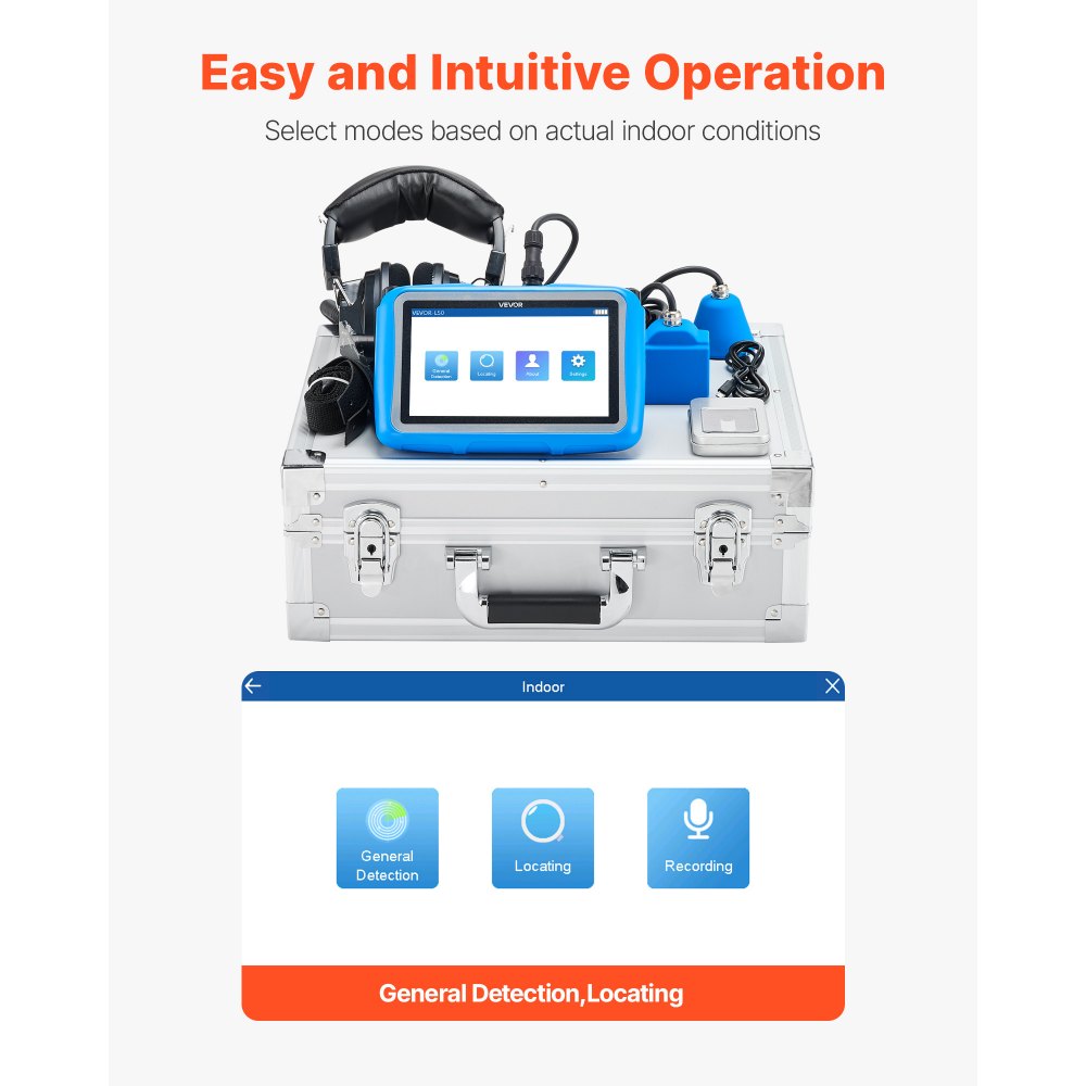 Ανιχνευτής διαρροών νερού VEVOR για εσωτερικούς χώρους, 1Hz-10000Hz, οθόνη αφής LCD, ανιχνευτής διαρροών νερού υδραυλικών εγκαταστάσεων με οριζόντιους και κάθετους αισθητήρες, ακουστικά, κάρτα SD 8GB και θήκη μεταφοράς για οικιακή χρήση Ανιχνευτής διαρροών νερού VEVOR για εσωτερικούς χώρους, 1Hz-10000Hz, οθόνη αφής LCD, ανιχνευτής διαρροών νερού υδραυλικών εγκαταστάσεων με οριζόντιους και κάθετους αισθητήρες, ακουστικά, κάρτα SD 8GB και θήκη μεταφοράς για οικιακή χρήση