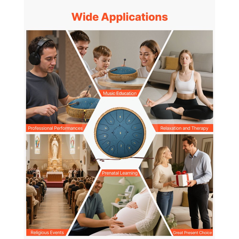 VEVOR Ατσάλινο Τύμπανο με Γλώσσα, 30,5cm 13 Νότες Τύμπανο Βροχής για Εξωτερικό Κήπο, Μουσικά Τύμπανα σε Ντο Μείζονα με Βιβλίο Μουσικής & Σφυράκια, Κρουστά Όργανα για Διαλογισμό Γιόγκα για Αρχάριους, Μουσική Εκπαίδευση, Μπλε Ναυτικό VEVOR Ατσάλινο Τύμπανο με Γλώσσα, 30,5cm 13 Νότες Τύμπανο Βροχής για Εξωτερικό Κήπο, Μουσικά Τύμπανα σε Ντο Μείζονα με Βιβλίο Μουσικής & Σφυράκια, Κρουστά Όργανα για Διαλογισμό Γιόγκα για Αρχάριους, Μουσική Εκπαίδευση, Μπλε Ναυτικό