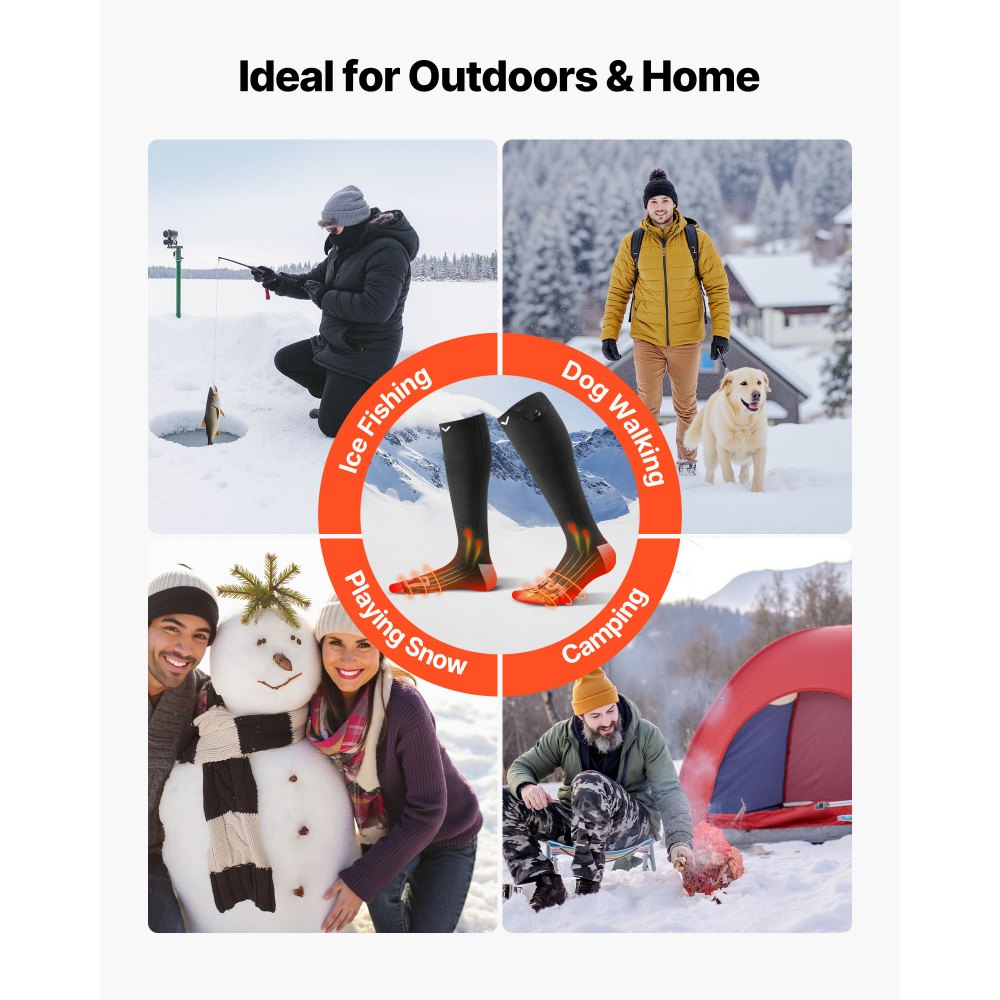 Θερμαινόμενες κάλτσες VEVOR, με μπαταρία 5000mAh, επαναφορτιζόμενες θερμαινόμενες κάλτσες με 4 επίπεδα θέρμανσης, ηλεκτρική θερμαινόμενη κάλτσα για άνδρες και γυναίκες, θερμαντήρας ποδιών για κυνήγι, ιππασία, κάμπινγκ, πεζοπορία, σκι, υπαίθριες εργασίες Θερμαινόμενες κάλτσες VEVOR, με μπαταρία 5000mAh, επαναφορτιζόμενες θερμαινόμενες κάλτσες με 4 επίπεδα θέρμανσης, ηλεκτρική θερμαινόμενη κάλτσα για άνδρες και γυναίκες, θερμαντήρας ποδιών για κυνήγι, ιππασία, κάμπινγκ, πεζοπορία, σκι, υπαίθριες εργασίες