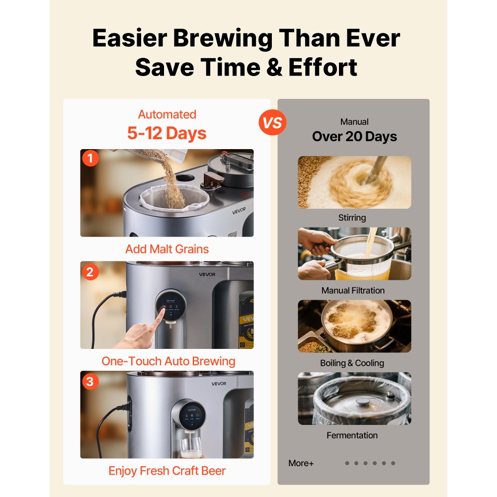 Αυτόματη οικιακή ζυθοποιία VEVOR, οικιακή μηχανή ζυθοποίησης 13 λίτρων, ηλεκτρική μηχανή ζυθοποίησης μπύρας 1500W με συσκευή βρασμού, εσωτερική δεξαμενή από ανοξείδωτο ατσάλι 304, αυτόματος έλεγχος θερμοκρασίας και πίεσης Αυτόματη οικιακή ζυθοποιία VEVOR, οικιακή μηχανή ζυθοποίησης 13 λίτρων, ηλεκτρική μηχανή ζυθοποίησης μπύρας 1500W με συσκευή βρασμού, εσωτερική δεξαμενή από ανοξείδωτο ατσάλι 304, αυτόματος έλεγχος θερμοκρασίας και πίεσης