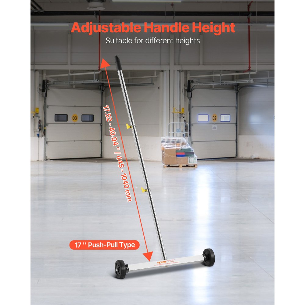 Μαγνητική σκούπα VEVOR με ρόδες, 43 cm, χωρητικότητα φορτίου 4,5 kg, ελαφρύ μαγνητικό σάρωθρο με ρυθμιζόμενη λαβή, καρφιά και βίδες, εύκολο καθάρισμα για γκαράζ, έργα στέγης Μαγνητική σκούπα VEVOR με ρόδες, 43 cm, χωρητικότητα φορτίου 4,5 kg, ελαφρύ μαγνητικό σάρωθρο με ρυθμιζόμενη λαβή, καρφιά και βίδες, εύκολο καθάρισμα για γκαράζ, έργα στέγης