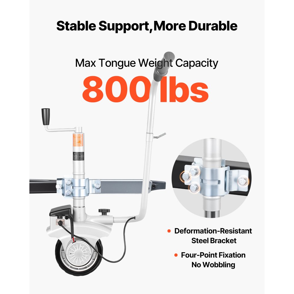 Ηλεκτρικό καρότσι ρυμούλκησης VEVOR, ικανότητα ρυμούλκησης 2,5 T, μηχανοκίνητος τροχός Jockey 380W 12V με ταχύτητα κίνησης 7 m/min, ρυθμιζόμενο ύψος σφιγκτήρα 31-63 cm και ελαστικό λάστιχο 20,3 cm, για κινούμενο τροχόσπιτο Ηλεκτρικό καρότσι ρυμούλκησης VEVOR, ικανότητα ρυμούλκησης 2,5 T, μηχανοκίνητος τροχός Jockey 380W 12V με ταχύτητα κίνησης 7 m/min, ρυθμιζόμενο ύψος σφιγκτήρα 31-63 cm και ελαστικό λάστιχο 20,3 cm, για κινούμενο τροχόσπιτο