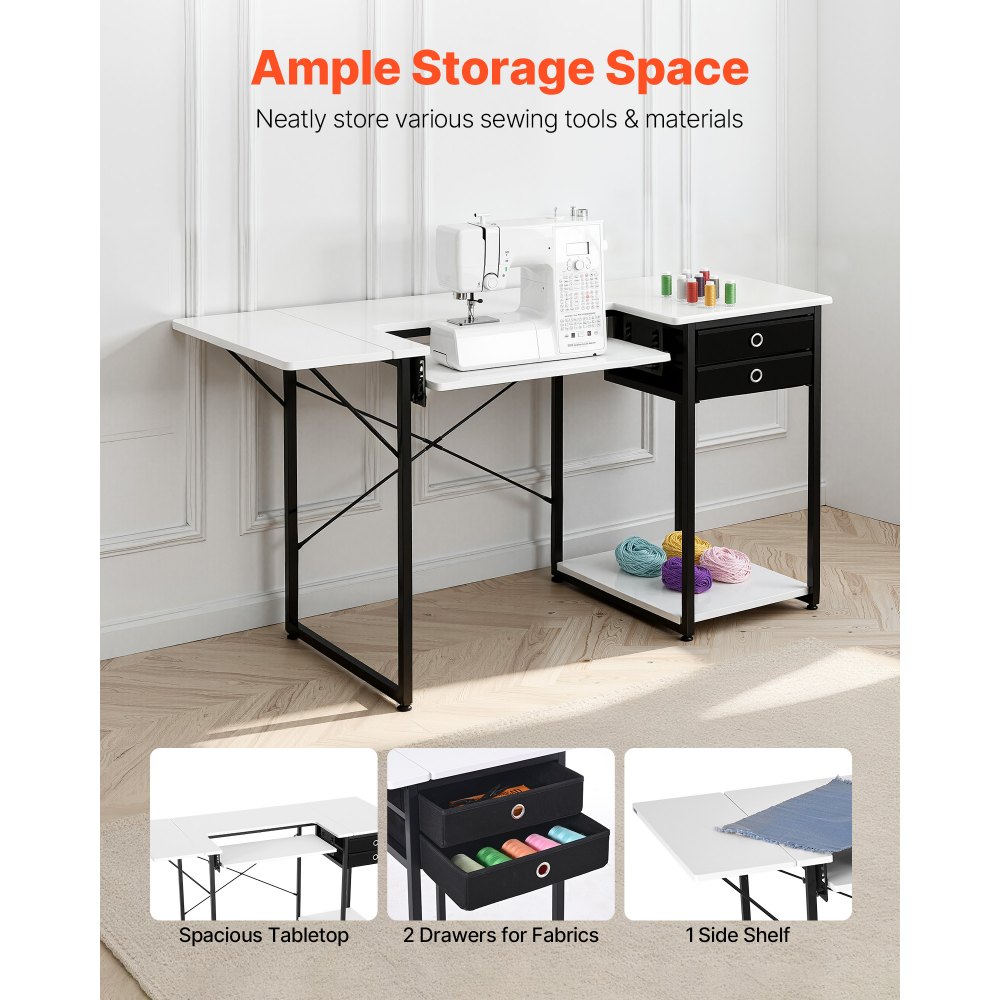 Τραπέζι Ραπτικής VEVOR, Τραπέζι Ραπτομηχανής Πολλαπλών Χρήσεων με Συρτάρια, Πτυσσόμενο Πλαϊνό Ράφι, Ρυθμιζόμενο Ράφι, Ατσάλινα Πόδια, Γραφείο Υπολογιστή για το Σπίτι, Στούντιο Μόδας, Στούντιο Τέχνης, Εκπαιδευτικό Ίδρυμα Τραπέζι Ραπτικής VEVOR, Τραπέζι Ραπτομηχανής Πολλαπλών Χρήσεων με Συρτάρια, Πτυσσόμενο Πλαϊνό Ράφι, Ρυθμιζόμενο Ράφι, Ατσάλινα Πόδια, Γραφείο Υπολογιστή για το Σπίτι, Στούντιο Μόδας, Στούντιο Τέχνης, Εκπαιδευτικό Ίδρυμα