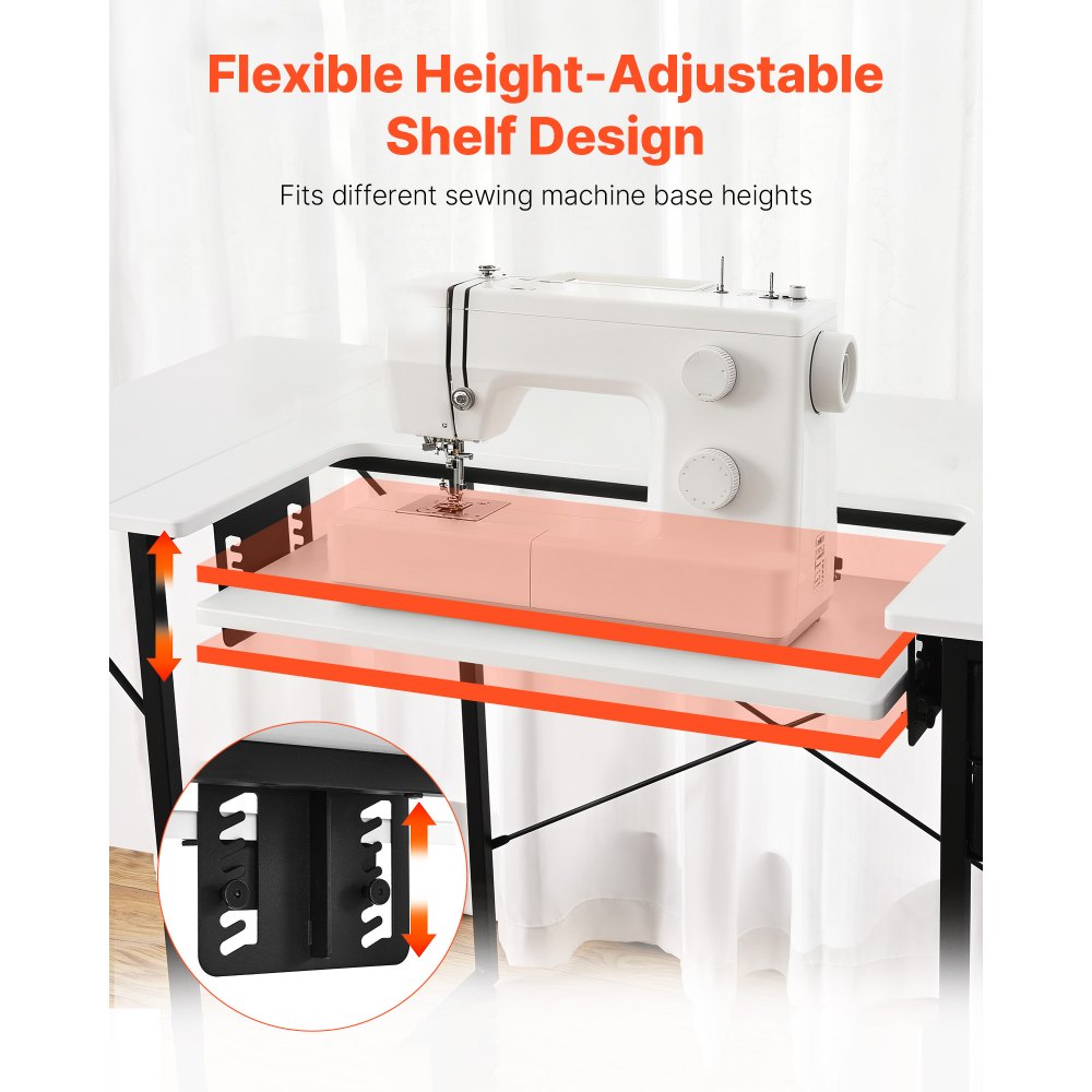 Τραπέζι Ραπτικής VEVOR, Τραπέζι Ραπτομηχανής Πολλαπλών Χρήσεων με Πτυσσόμενο Πλαϊνό Ράφι, Ρυθμιζόμενο Ράφι, Ατσάλινα Πόδια, Γραφείο Υπολογιστή για το Σπίτι, Στούντιο Μόδας, Στούντιο Τέχνης, Εκπαιδευτικό Ίδρυμα, Λευκό Τραπέζι Ραπτικής VEVOR, Τραπέζι Ραπτομηχανής Πολλαπλών Χρήσεων με Πτυσσόμενο Πλαϊνό Ράφι, Ρυθμιζόμενο Ράφι, Ατσάλινα Πόδια, Γραφείο Υπολογιστή για το Σπίτι, Στούντιο Μόδας, Στούντιο Τέχνης, Εκπαιδευτικό Ίδρυμα, Λευκό
