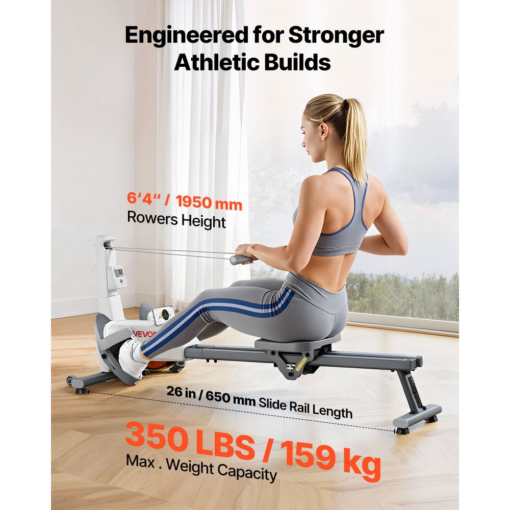 Μαγνητική μηχανή κωπηλασίας VEVOR, αθόρυβη αντίσταση 16 επιπέδων, ρυθμιζόμενη, πτυσσόμενη μηχανή κωπηλασίας για το σπίτι, χωρητικότητα βάρους 158 κιλών, μηχανήματα κωπηλασίας με διπλή ράγα ολίσθησης, συμβατό με εφαρμογή Bluetooth και οθόνη LCD Μαγνητική μηχανή κωπηλασίας VEVOR, αθόρυβη αντίσταση 16 επιπέδων, ρυθμιζόμενη, πτυσσόμενη μηχανή κωπηλασίας για το σπίτι, χωρητικότητα βάρους 158 κιλών, μηχανήματα κωπηλασίας με διπλή ράγα ολίσθησης, συμβατό με εφαρμογή Bluetooth και οθόνη LCD