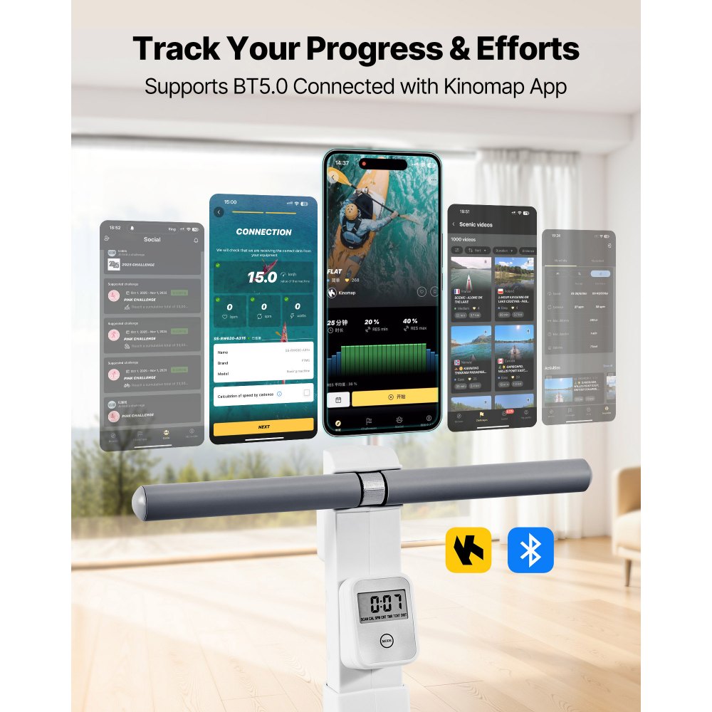 Μαγνητική μηχανή κωπηλασίας VEVOR, αθόρυβη αντίσταση 16 επιπέδων, ρυθμιζόμενη, πτυσσόμενη μηχανή κωπηλασίας για το σπίτι, χωρητικότητα βάρους 158 κιλών, μηχανήματα κωπηλασίας με διπλή ράγα ολίσθησης, συμβατό με εφαρμογή Bluetooth και οθόνη LCD Μαγνητική μηχανή κωπηλασίας VEVOR, αθόρυβη αντίσταση 16 επιπέδων, ρυθμιζόμενη, πτυσσόμενη μηχανή κωπηλασίας για το σπίτι, χωρητικότητα βάρους 158 κιλών, μηχανήματα κωπηλασίας με διπλή ράγα ολίσθησης, συμβατό με εφαρμογή Bluetooth και οθόνη LCD