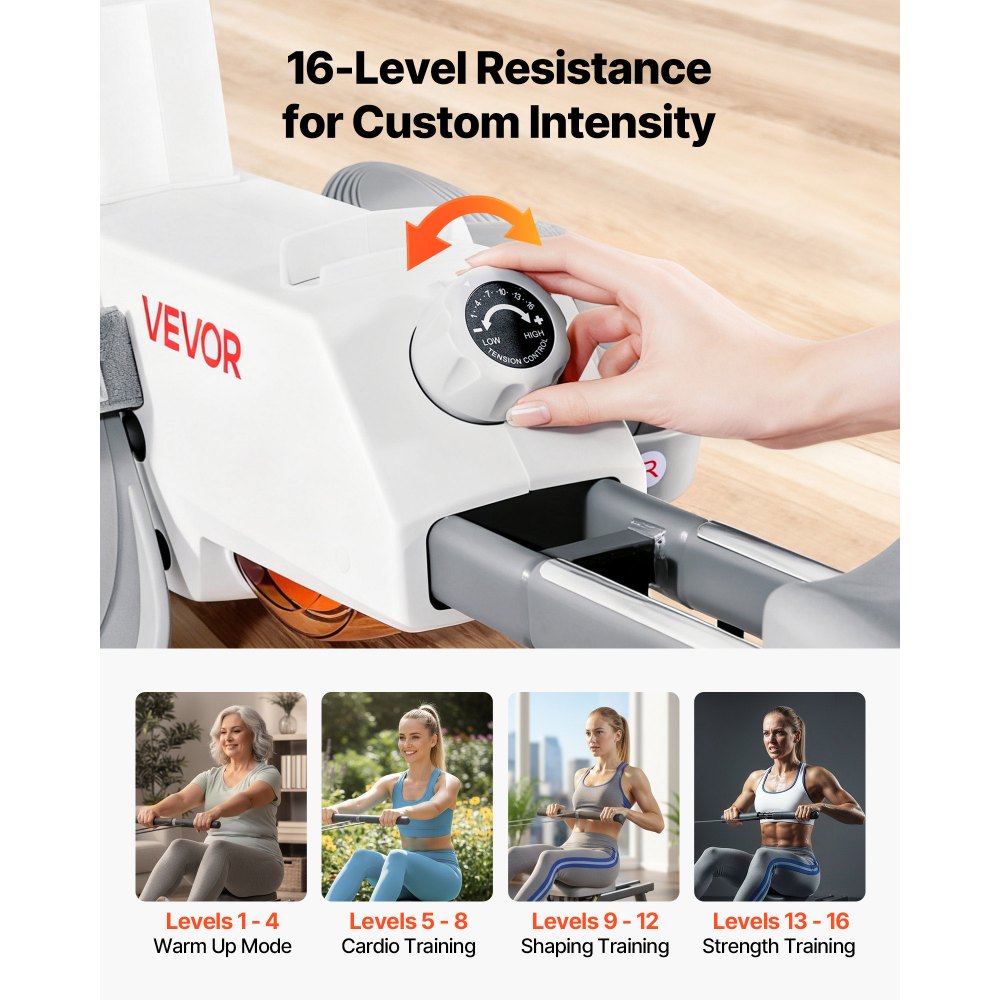 Μαγνητική μηχανή κωπηλασίας VEVOR, αθόρυβη αντίσταση 16 επιπέδων, ρυθμιζόμενη, πτυσσόμενη μηχανή κωπηλασίας για το σπίτι, χωρητικότητα βάρους 158 κιλών, μηχανήματα κωπηλασίας με διπλή ράγα ολίσθησης, συμβατό με εφαρμογή Bluetooth και οθόνη LCD Μαγνητική μηχανή κωπηλασίας VEVOR, αθόρυβη αντίσταση 16 επιπέδων, ρυθμιζόμενη, πτυσσόμενη μηχανή κωπηλασίας για το σπίτι, χωρητικότητα βάρους 158 κιλών, μηχανήματα κωπηλασίας με διπλή ράγα ολίσθησης, συμβατό με εφαρμογή Bluetooth και οθόνη LCD