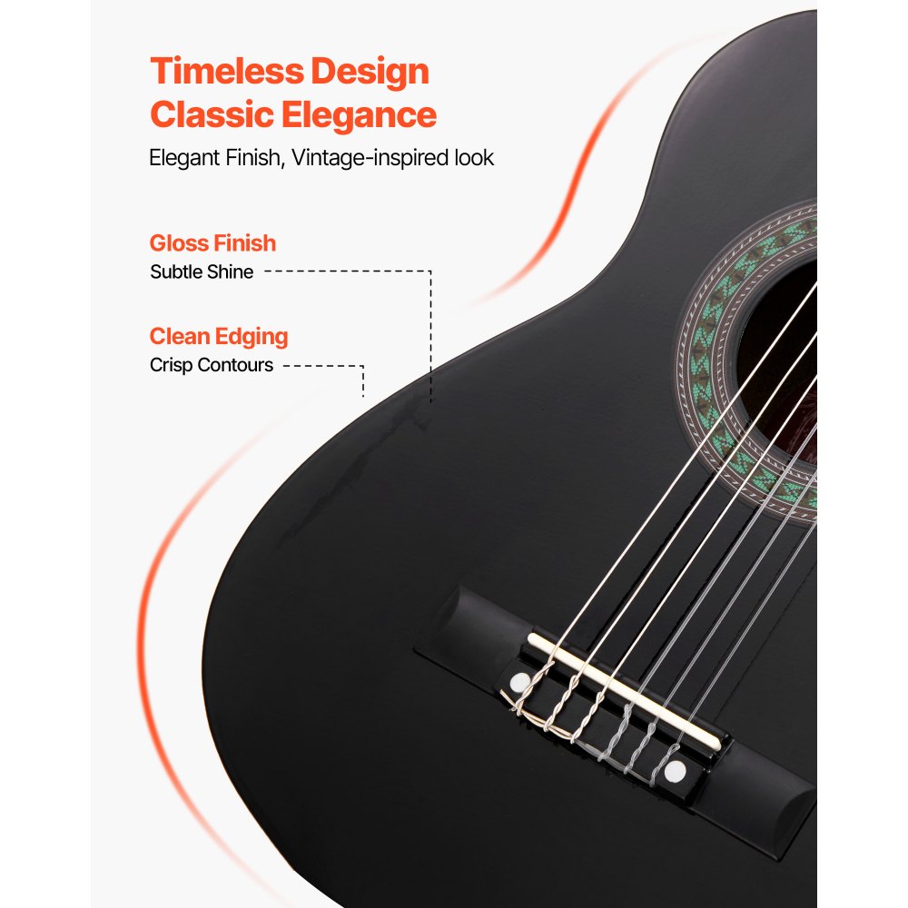 Κλασική κιθάρα VEVOR, 780 mm, Ξύλινο κιτ εκκίνησης κλασικής κιθάρας για αρχάριους, με χορδές νάιλον, τσάντα συναυλιών, λουράκι, κουρδιστήρι, επιπλέον χορδές, πένες, καποτάτο, ξύλο μπάσου, για παιδιά κορίτσια αγόρια μαθητές, μαύρο Κλασική κιθάρα VEVOR, 780 mm, Ξύλινο κιτ εκκίνησης κλασικής κιθάρας για αρχάριους, με χορδές νάιλον, τσάντα συναυλιών, λουράκι, κουρδιστήρι, επιπλέον χορδές, πένες, καποτάτο, ξύλο μπάσου, για παιδιά κορίτσια αγόρια μαθητές, μαύρο