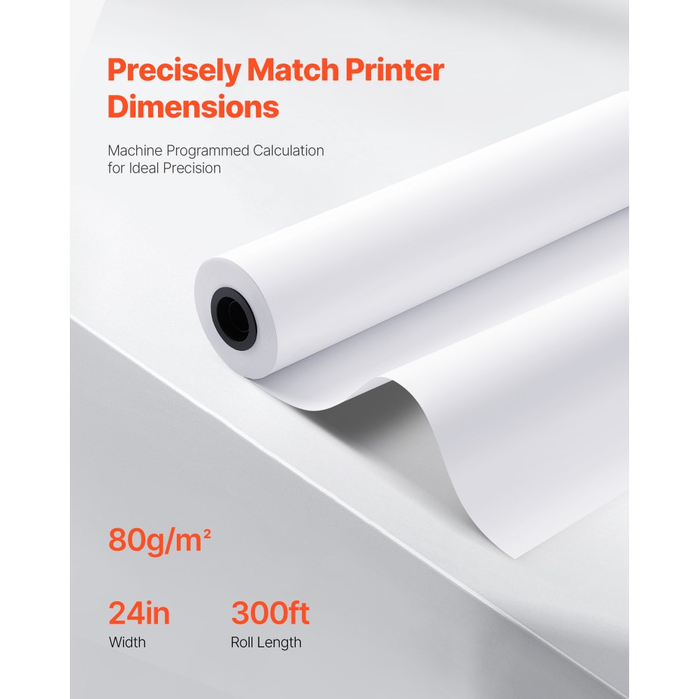 Χαρτί μεγάλου μεγέθους VEVOR, ρολό σχεδίασης 609,6 mm x 91,4 m, 2 ρολά CAD Bond Rolls με πυρήνα 50,8 mm, 80 ρολά σχεδίασης GSM, για σχέδια CAD, μηχανικά σχέδια, χάρτες GIS και αρχιτεκτονικά σχέδια Χαρτί μεγάλου μεγέθους VEVOR, ρολό σχεδίασης 609,6 mm x 91,4 m, 2 ρολά CAD Bond Rolls με πυρήνα 50,8 mm, 80 ρολά σχεδίασης GSM, για σχέδια CAD, μηχανικά σχέδια, χάρτες GIS και αρχιτεκτονικά σχέδια