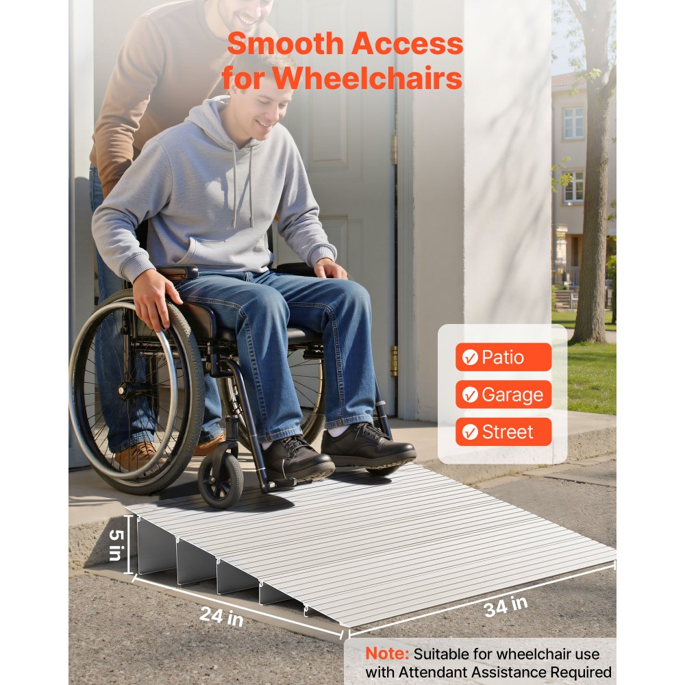 Ράμπα κατωφλίου πόρτας VEVOR, ύψος 138 mm, ράμπα κατωφλίου από κράμα αλουμινίου με ονομαστική χωρητικότητα φορτίου 363 kg, ράμπες για άτομα με αναπηρία για σκαλοπάτια σπιτιού για αναπηρικά αμαξίδια, σκούτερ, ηλεκτρικά αμαξίδια, περιπατητές, ποδήλατα, τρίκυκλα Ράμπα κατωφλίου πόρτας VEVOR, ύψος 138 mm, ράμπα κατωφλίου από κράμα αλουμινίου με ονομαστική χωρητικότητα φορτίου 363 kg, ράμπες για άτομα με αναπηρία για σκαλοπάτια σπιτιού για αναπηρικά αμαξίδια, σκούτερ, ηλεκτρικά αμαξίδια, περιπατητές, ποδήλατα, τρίκυκλα