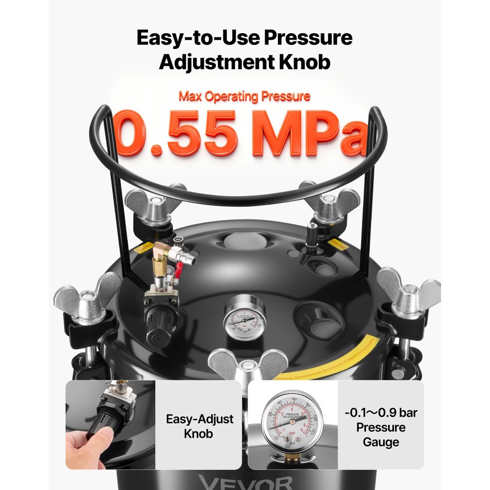 Δεξαμενή βαφής με δοχείο πίεσης VEVOR, Δεξαμενή βαφής βαρέως τύπου από χάλυβα 40 λίτρων, Δοχεία βαφής με πίεση ψεκασμού με τρεις συνδέσμους γρήγορης σύνδεσης για οικιακή χρήση, DIY, Δημιουργίες τέχνης, Δεξαμενές μεγάλης διαμέτρου Δεξαμενή βαφής με δοχείο πίεσης VEVOR, Δεξαμενή βαφής βαρέως τύπου από χάλυβα 40 λίτρων, Δοχεία βαφής με πίεση ψεκασμού με τρεις συνδέσμους γρήγορης σύνδεσης για οικιακή χρήση, DIY, Δημιουργίες τέχνης, Δεξαμενές μεγάλης διαμέτρου