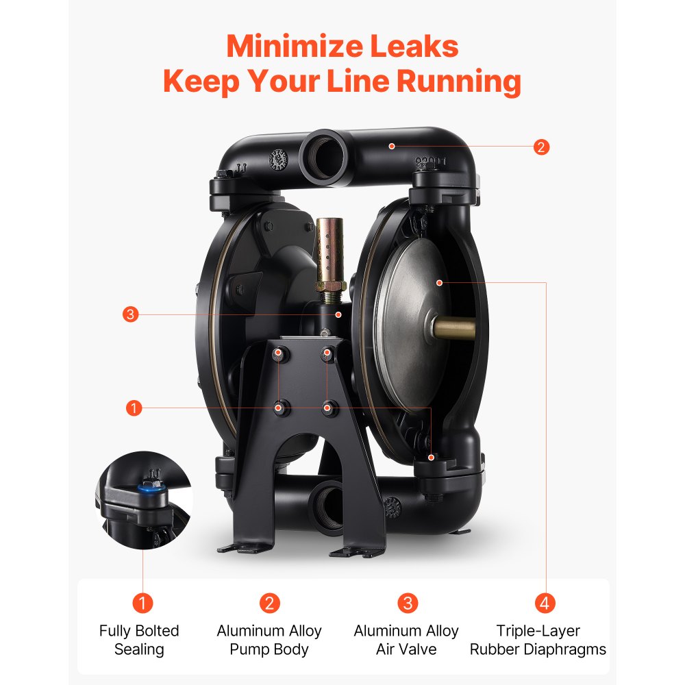 Αεροκίνητη αντλία διπλού διαφράγματος VEVOR, μέγιστη 132,49 LPM, τυπική αντλία εισόδου και εξόδου αέρα, πνευματική αντλία μεταφοράς χρησιμοποιημένων λαδιών, σώμα από κράμα αλουμινίου, διπλά διαφράγματα, για ντίζελ, γράσο, κηροζίνη, βενζίνη Αεροκίνητη αντλία διπλού διαφράγματος VEVOR, μέγιστη 132,49 LPM, τυπική αντλία εισόδου και εξόδου αέρα, πνευματική αντλία μεταφοράς χρησιμοποιημένων λαδιών, σώμα από κράμα αλουμινίου, διπλά διαφράγματα, για ντίζελ, γράσο, κηροζίνη, βενζίνη