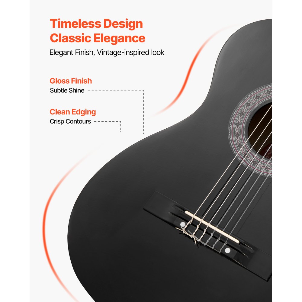 Κλασική κιθάρα VEVOR, 960 mm, Ξύλινο κιτ εκκίνησης κλασικής κιθάρας για αρχάριους, με χορδές νάιλον, τσάντα συναυλιών, λουράκι, κουρδιστήρι, επιπλέον χορδές, πένες, καποτάτο, ξύλο μπάσου, για εφήβους και ενήλικες, μαθητές, μαύρο Κλασική κιθάρα VEVOR, 960 mm, Ξύλινο κιτ εκκίνησης κλασικής κιθάρας για αρχάριους, με χορδές νάιλον, τσάντα συναυλιών, λουράκι, κουρδιστήρι, επιπλέον χορδές, πένες, καποτάτο, ξύλο μπάσου, για εφήβους και ενήλικες, μαθητές, μαύρο