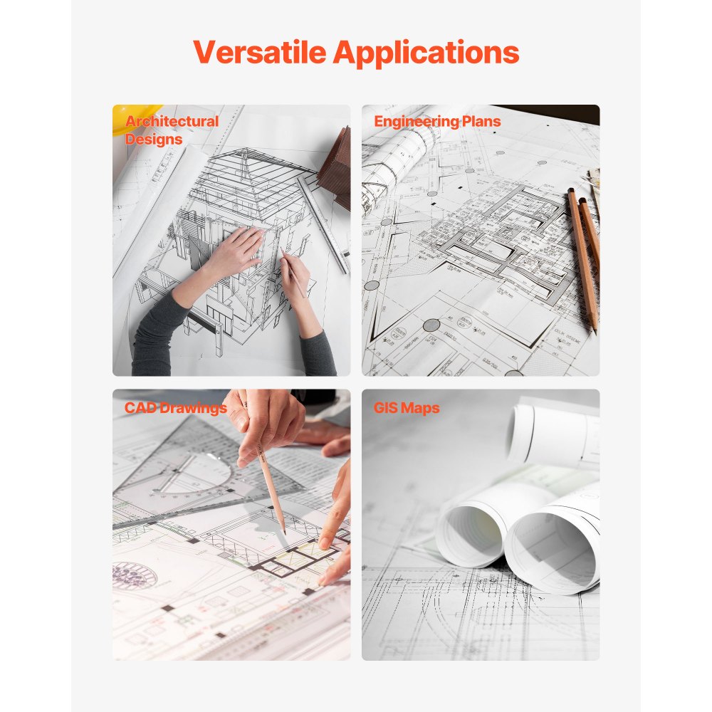 Χαρτί μεγάλου μεγέθους VEVOR, ρολό σχεδίασης 762 mm x 152,4 m, 2 ρολά CAD Bond Rolls με πυρήνα 76,2 mm, 80 ρολά σχεδίασης GSM, για σχέδια CAD, μηχανικά σχέδια, χάρτες GIS και αρχιτεκτονικά σχέδια Χαρτί μεγάλου μεγέθους VEVOR, ρολό σχεδίασης 762 mm x 152,4 m, 2 ρολά CAD Bond Rolls με πυρήνα 76,2 mm, 80 ρολά σχεδίασης GSM, για σχέδια CAD, μηχανικά σχέδια, χάρτες GIS και αρχιτεκτονικά σχέδια