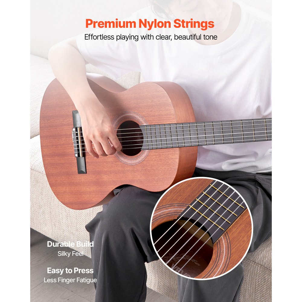 Κλασική κιθάρα VEVOR, 900 mm, Ξύλινο κιτ εκκίνησης κλασικής κιθάρας για αρχάριους, με χορδές νάιλον, τσάντα συναυλιών, λουράκι, κουρδιστήρι, επιπλέον χορδές, πένες, καποτάτο, σαπέλ και τριανταφυλλιά, για παιδιά κορίτσια αγόρια, φυσικό Κλασική κιθάρα VEVOR, 900 mm, Ξύλινο κιτ εκκίνησης κλασικής κιθάρας για αρχάριους, με χορδές νάιλον, τσάντα συναυλιών, λουράκι, κουρδιστήρι, επιπλέον χορδές, πένες, καποτάτο, σαπέλ και τριανταφυλλιά, για παιδιά κορίτσια αγόρια, φυσικό