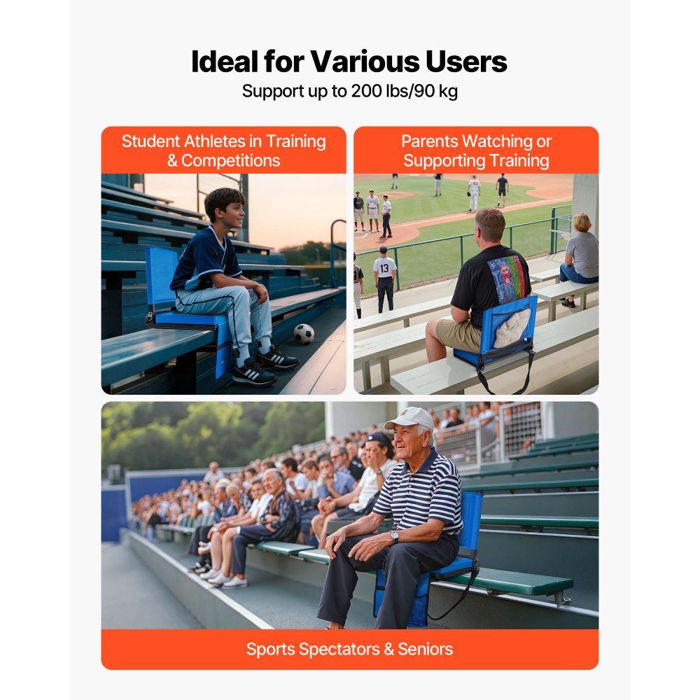 Κάθισμα Σταδίου VEVOR, Πτυσσόμενο Κάθισμα Λεκάνης με Στήριγμα Πλάτης & Χοντρό Μαξιλάρι, Επενδεδυμένα Καθίσματα Σταδίου για Λεκάνη που Περιλαμβάνουν Ιμάντα Ώμου, Γάντζους, Θήκη για Ποτήρια και Πλαϊνή Τσέπη, Μπλε Καρέκλα Λεκάνης Κάθισμα Σταδίου VEVOR, Πτυσσόμενο Κάθισμα Λεκάνης με Στήριγμα Πλάτης & Χοντρό Μαξιλάρι, Επενδεδυμένα Καθίσματα Σταδίου για Λεκάνη που Περιλαμβάνουν Ιμάντα Ώμου, Γάντζους, Θήκη για Ποτήρια και Πλαϊνή Τσέπη, Μπλε Καρέκλα Λεκάνης