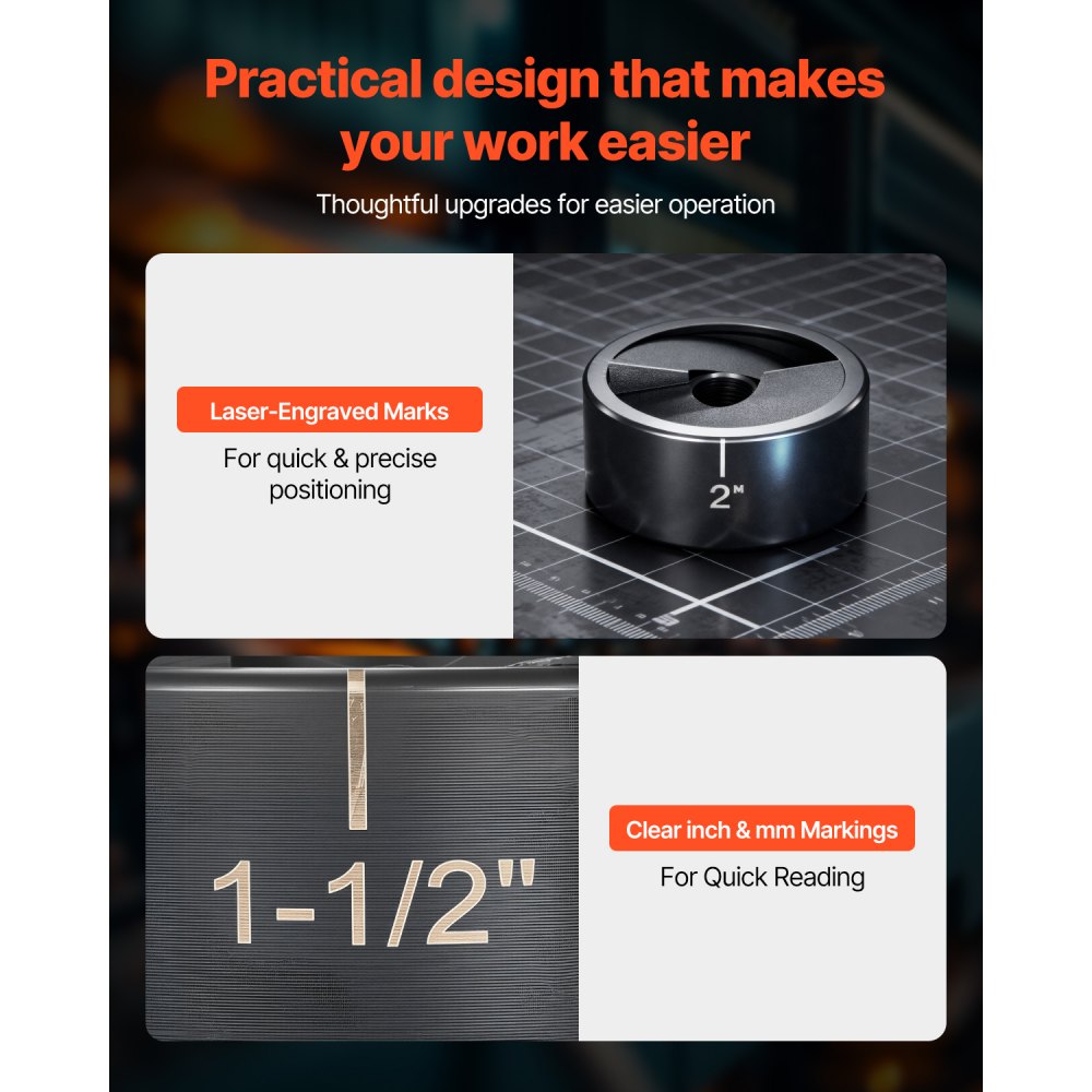 Σετ τρυπητηρίων VEVOR, Σετ τρυπητηρίων με καστάνια SLUG-Buster 12,7 έως 50,8 mm, Σετ τρυπητηρίων με κλειδιά καστάνιας για αλουμίνιο, μαλακό χάλυβα, υαλοβάμβακα, πλαστικά, 6 μεγέθη καλουπιών, Κιτ εργαλείων Ko από χάλυβα 40Cr Σετ τρυπητηρίων VEVOR, Σετ τρυπητηρίων με καστάνια SLUG-Buster 12,7 έως 50,8 mm, Σετ τρυπητηρίων με κλειδιά καστάνιας για αλουμίνιο, μαλακό χάλυβα, υαλοβάμβακα, πλαστικά, 6 μεγέθη καλουπιών, Κιτ εργαλείων Ko από χάλυβα 40Cr