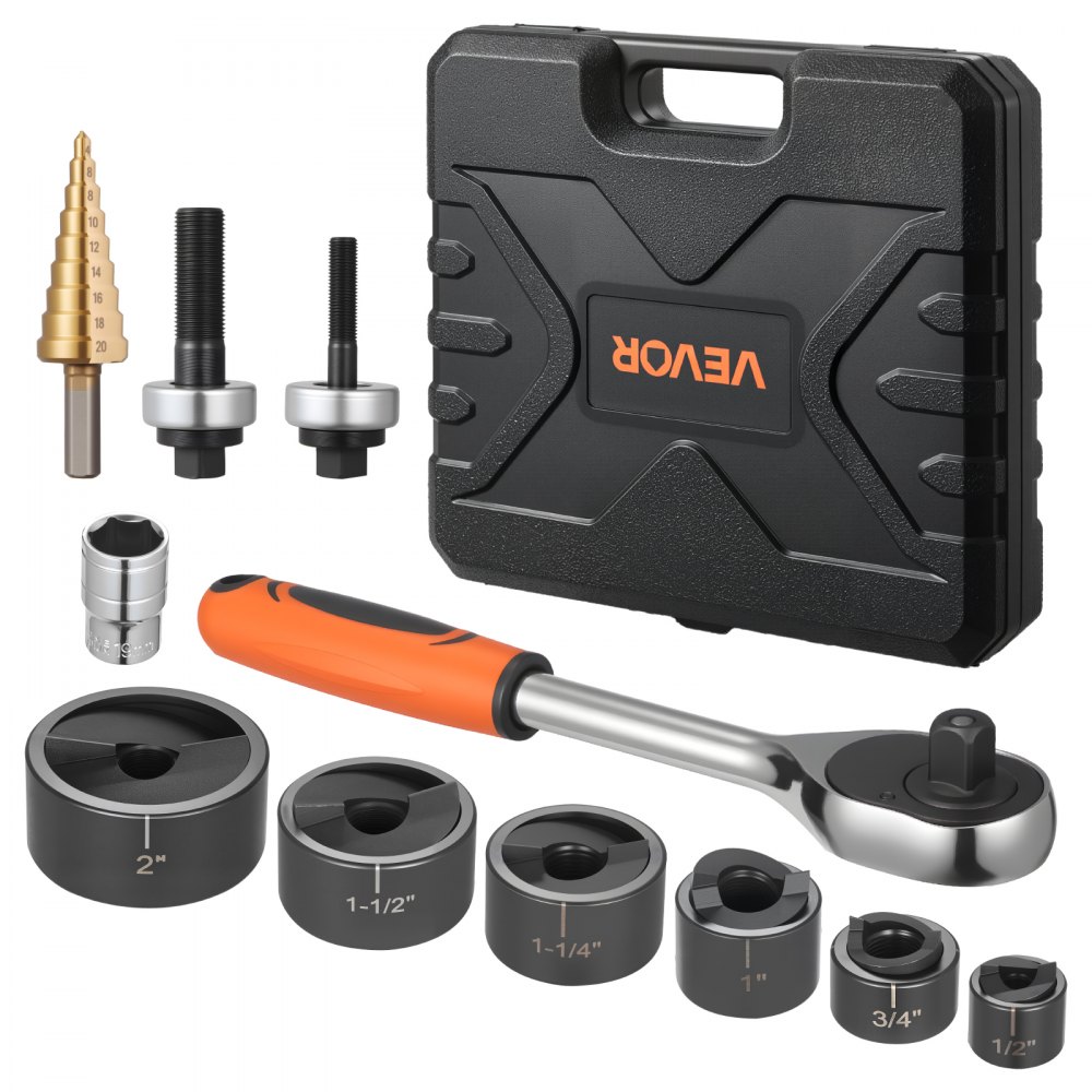 Σετ τρυπητηρίων VEVOR, Σετ τρυπητηρίων με καστάνια SLUG-Buster 12,7 έως 50,8 mm, Σετ τρυπητηρίων με κλειδιά καστάνιας για αλουμίνιο, μαλακό χάλυβα, υαλοβάμβακα, πλαστικά, 6 μεγέθη καλουπιών, Κιτ εργαλείων Ko από χάλυβα 40Cr Σετ τρυπητηρίων VEVOR, Σετ τρυπητηρίων με καστάνια SLUG-Buster 12,7 έως 50,8 mm, Σετ τρυπητηρίων με κλειδιά καστάνιας για αλουμίνιο, μαλακό χάλυβα, υαλοβάμβακα, πλαστικά, 6 μεγέθη καλουπιών, Κιτ εργαλείων Ko από χάλυβα 40Cr