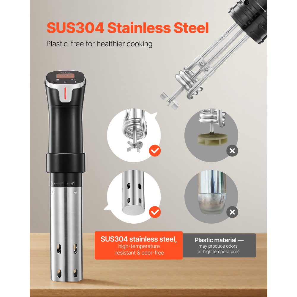 Κουζίνα ακριβείας VEVOR Sous Vide, μηχανή μαγειρέματος Sous-Vide 1100W, κυκλοφορητής εμβάπτισης WIFI με 10 προκαθορισμένες συνταγές, οθόνη αφής LCD, γρήγορη θέρμανση, ακριβής θερμοκρασία και χρονοδιακόπτης, έλεγχος εφαρμογής, Sous-Vide Κουζίνα ακριβείας VEVOR Sous Vide, μηχανή μαγειρέματος Sous-Vide 1100W, κυκλοφορητής εμβάπτισης WIFI με 10 προκαθορισμένες συνταγές, οθόνη αφής LCD, γρήγορη θέρμανση, ακριβής θερμοκρασία και χρονοδιακόπτης, έλεγχος εφαρμογής, Sous-Vide