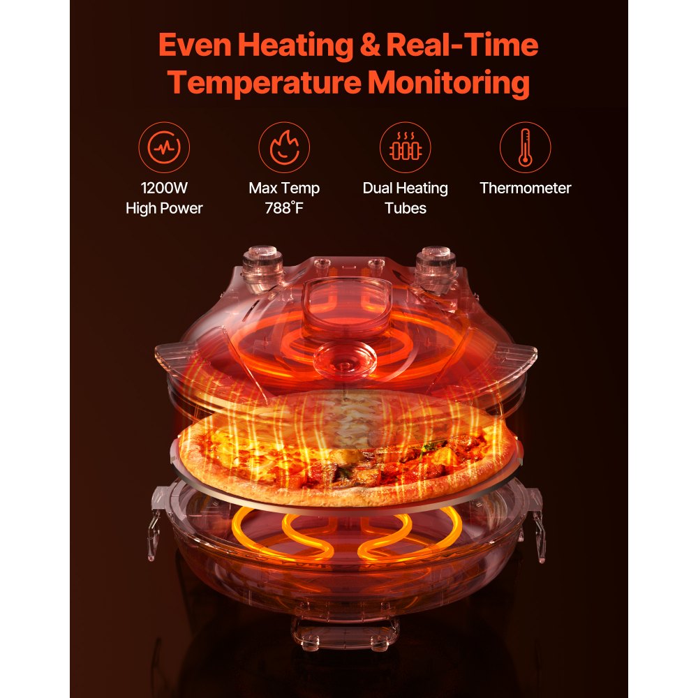 Φούρνος πίτσας VEVOR, ηλεκτρική μηχανή πίτσας 304,8 mm, ηλεκτρική εστία πίτσας 1200W με πέτρα κορδιερίτη, έλεγχος θερμοκρασίας 5 λειτουργιών, παράθυρο θέασης για ακριβές μαγείρεμα, θερμαίνεται έως 420℃, για το σπίτι (κόκκινο) Φούρνος πίτσας VEVOR, ηλεκτρική μηχανή πίτσας 304,8 mm, ηλεκτρική εστία πίτσας 1200W με πέτρα κορδιερίτη, έλεγχος θερμοκρασίας 5 λειτουργιών, παράθυρο θέασης για ακριβές μαγείρεμα, θερμαίνεται έως 420℃, για το σπίτι (κόκκινο)
