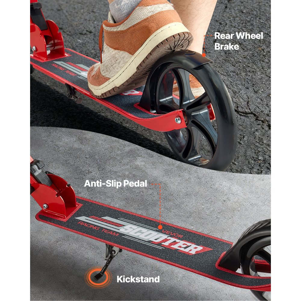 Πατίνι VEVOR για παιδιά 8+ ετών, εφήβους και ενήλικες, δίτροχο πατίνι για νήπια με ρυθμιζόμενο ύψος τιμονιού, φαρδύ αντιολισθητικό δάπεδο, πτυσσόμενο ελαφρύ για αγόρια και κορίτσια έως 99,8 κιλά, κόκκινο + μαύρο Πατίνι VEVOR για παιδιά 8+ ετών, εφήβους και ενήλικες, δίτροχο πατίνι για νήπια με ρυθμιζόμενο ύψος τιμονιού, φαρδύ αντιολισθητικό δάπεδο, πτυσσόμενο ελαφρύ για αγόρια και κορίτσια έως 99,8 κιλά, κόκκινο + μαύρο