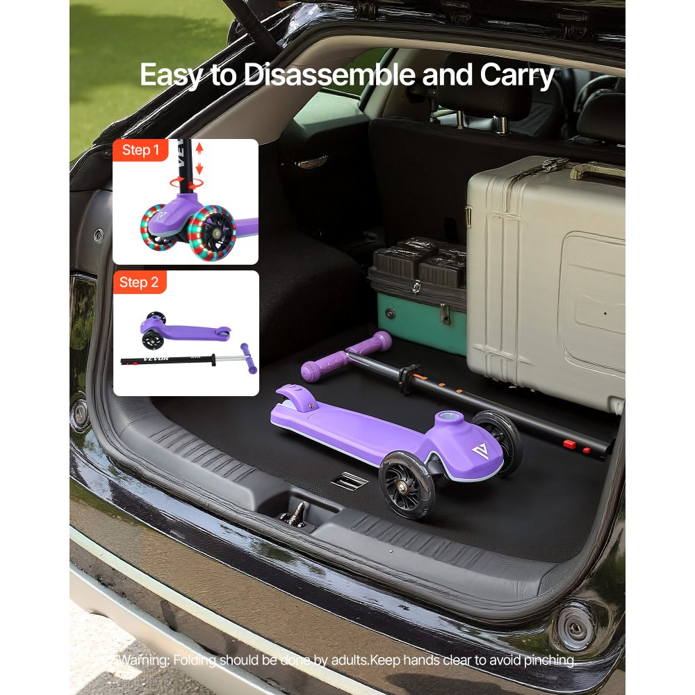 Πατίνι VEVOR για παιδιά 3+ ετών, τρίτροχο πατίνι για νήπια με φωτιζόμενους τροχούς, ρυθμιζόμενο τιμόνι ύψους, φαρδύ αντιολισθητικό δάπεδο, ελαφρύ πλαίσιο αλουμινίου για αγόρια και κορίτσια έως 74,8 kg, μωβ Πατίνι VEVOR για παιδιά 3+ ετών, τρίτροχο πατίνι για νήπια με φωτιζόμενους τροχούς, ρυθμιζόμενο τιμόνι ύψους, φαρδύ αντιολισθητικό δάπεδο, ελαφρύ πλαίσιο αλουμινίου για αγόρια και κορίτσια έως 74,8 kg, μωβ