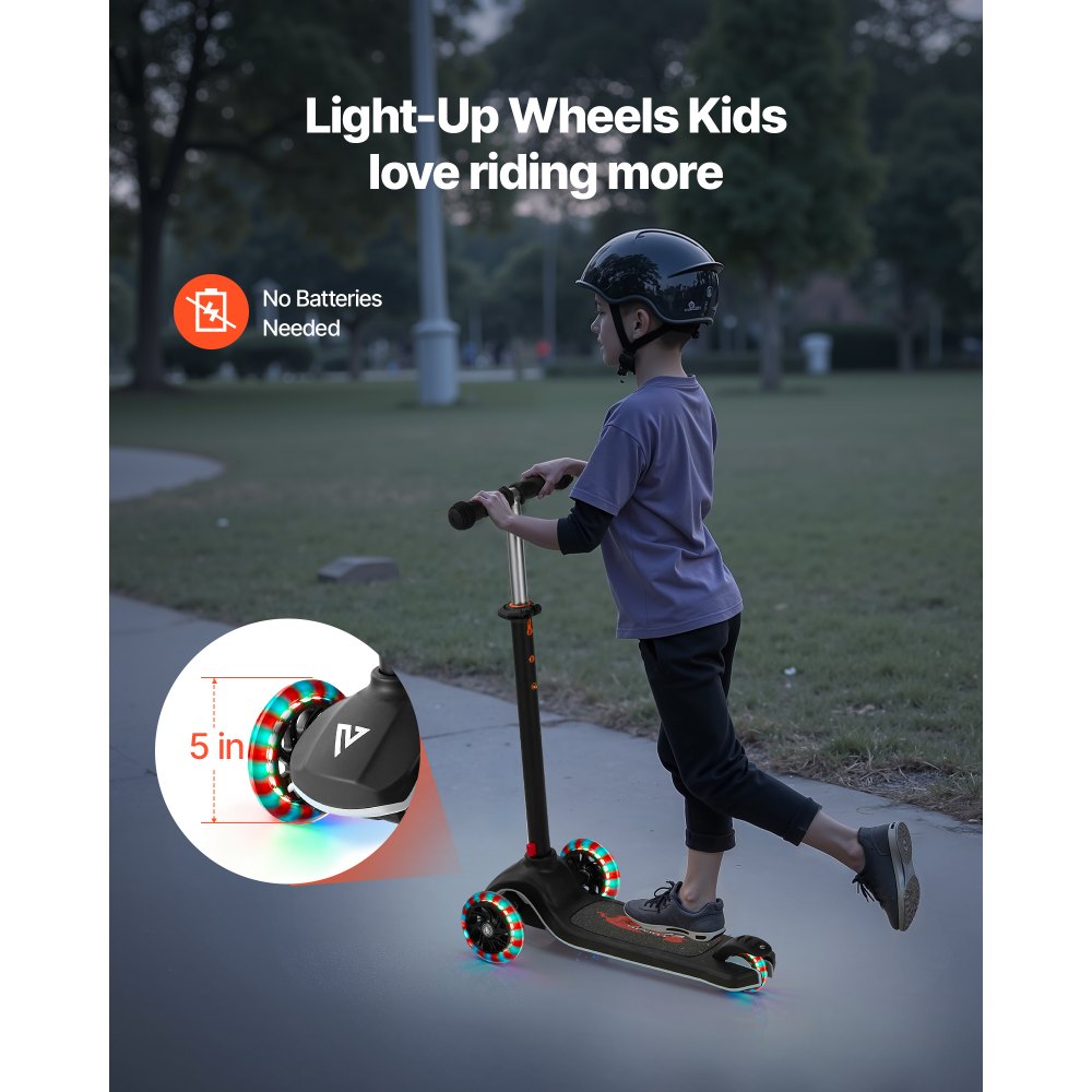 Πατίνι VEVOR για παιδιά ηλικίας 3+ ετών, τρίτροχο πατίνι για νήπια με φωτιζόμενους τροχούς, ρυθμιζόμενο ύψος τιμονιού, φαρδύ αντιολισθητικό δάπεδο, ελαφρύ πλαίσιο αλουμινίου για αγόρια και κορίτσια έως 74,8 kg, μαύρο Πατίνι VEVOR για παιδιά ηλικίας 3+ ετών, τρίτροχο πατίνι για νήπια με φωτιζόμενους τροχούς, ρυθμιζόμενο ύψος τιμονιού, φαρδύ αντιολισθητικό δάπεδο, ελαφρύ πλαίσιο αλουμινίου για αγόρια και κορίτσια έως 74,8 kg, μαύρο