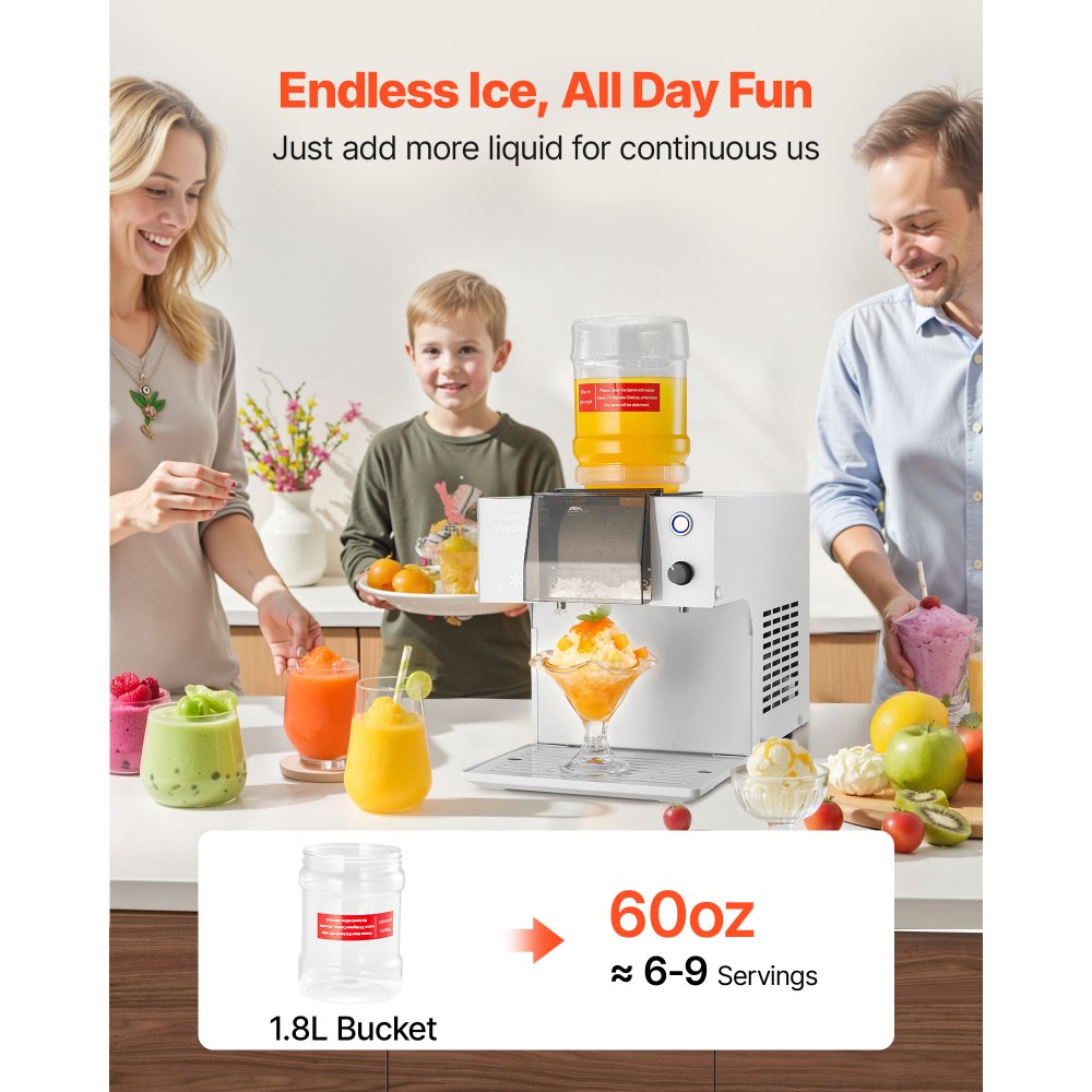 Παγομηχανή VEVOR Snowflake, Παγομηχανή Snowflake 60KG/24H, Μηχανή Ξυρίσματος Πάγου με Λεπίδα από Ανοξείδωτο Ατσάλι, Ηλεκτρική Μηχανή Χιονιού με Δεξαμενή 1,8L, Γρήγορη Προψύξη 90S, για Σπίτι & Μικρές Συγκεντρώσεις Παγομηχανή VEVOR Snowflake, Παγομηχανή Snowflake 60KG/24H, Μηχανή Ξυρίσματος Πάγου με Λεπίδα από Ανοξείδωτο Ατσάλι, Ηλεκτρική Μηχανή Χιονιού με Δεξαμενή 1,8L, Γρήγορη Προψύξη 90S, για Σπίτι & Μικρές Συγκεντρώσεις