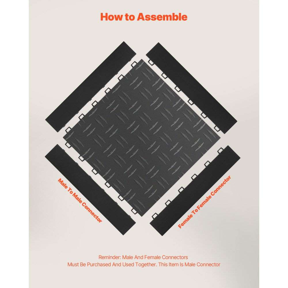 Κιτ ακμών μετάβασης για αρσενικά δάπεδα γκαράζ VEVOR, 15 τεμάχια ανθεκτικά αρθρωτά άκρα δαπέδου γκαράζ PP με αλληλοσύνδεση, αντιολισθητικά, εύκολα στη συναρμολόγηση, συμβατά μόνο με αναβαθμισμένα πατάκια γκαράζ 6 κλειδιών VEVOR, μαύρο Κιτ ακμών μετάβασης για αρσενικά δάπεδα γκαράζ VEVOR, 15 τεμάχια ανθεκτικά αρθρωτά άκρα δαπέδου γκαράζ PP με αλληλοσύνδεση, αντιολισθητικά, εύκολα στη συναρμολόγηση, συμβατά μόνο με αναβαθμισμένα πατάκια γκαράζ 6 κλειδιών VEVOR, μαύρο